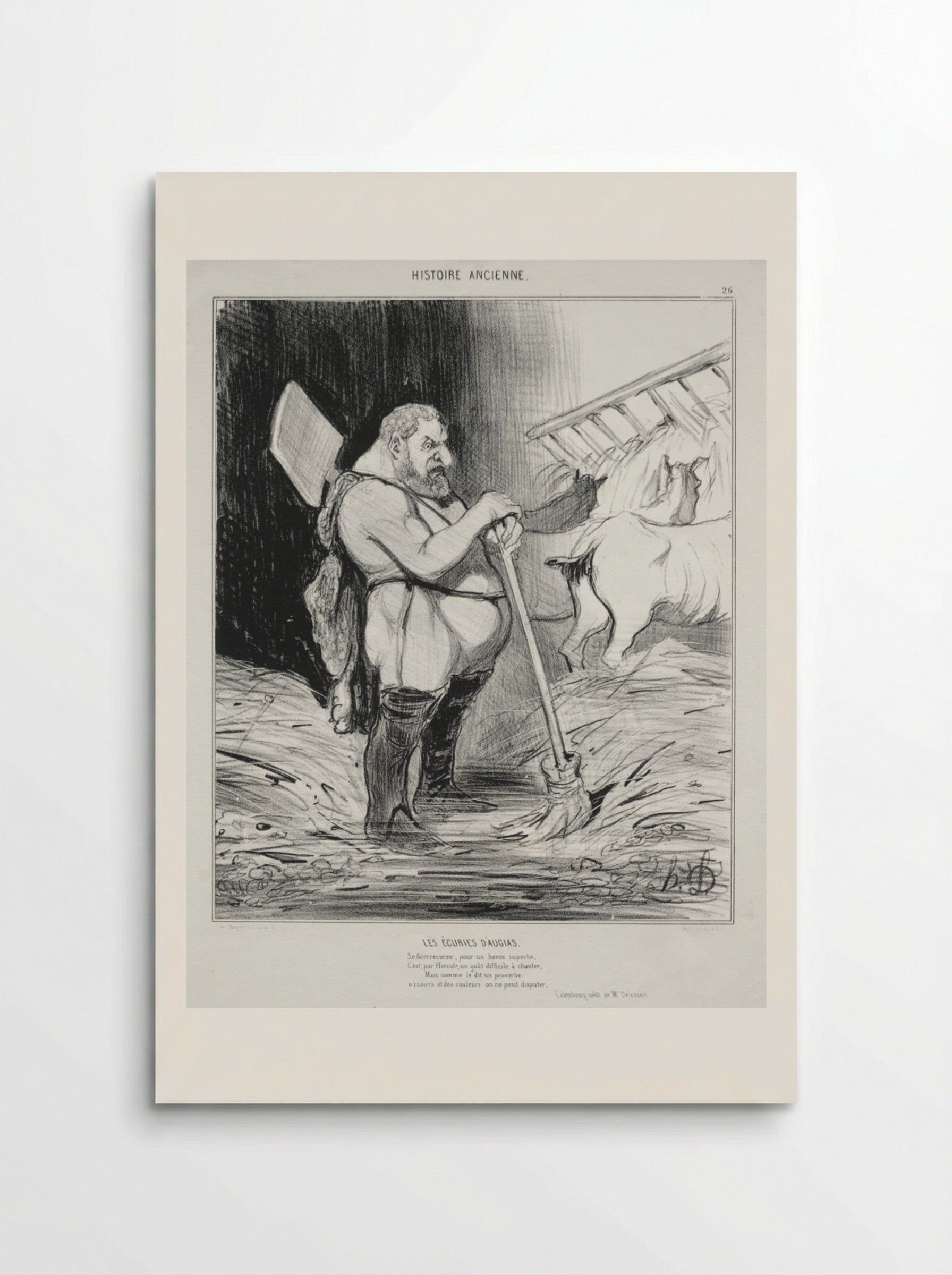 The Stable of Augeas - Honoré Daumier - Poster
