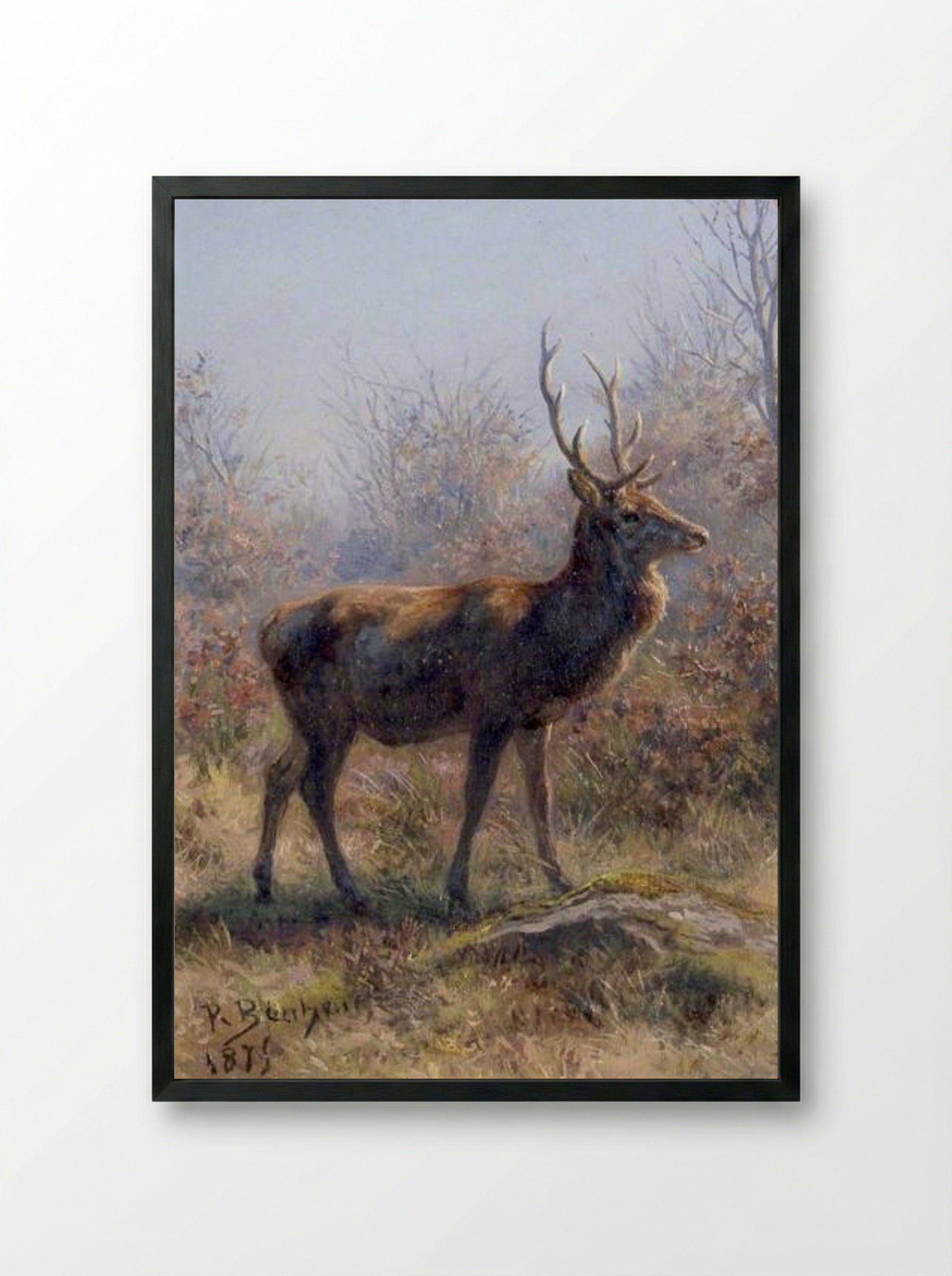 The Stag - Rosa Bonheur - Framed Print Black