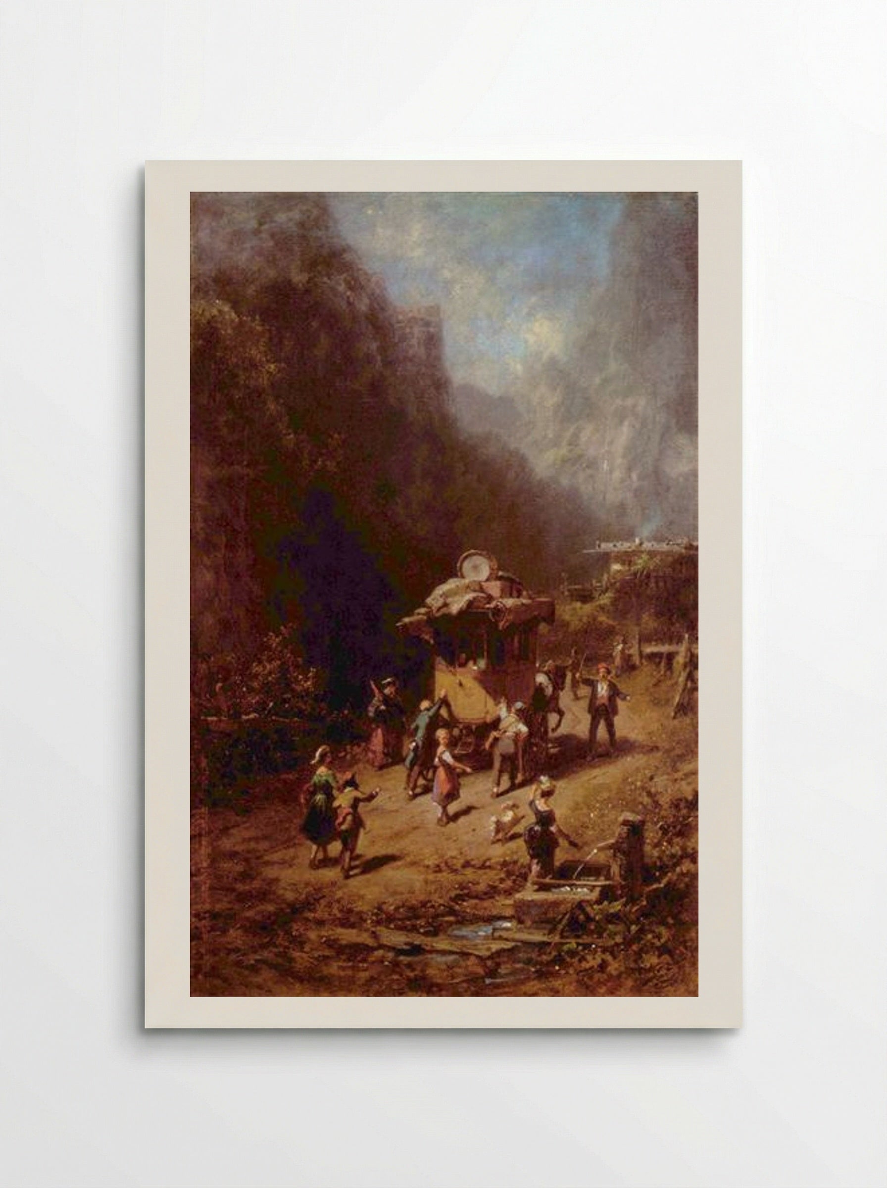 The Stagecoach - Carl Spitzweg - Poster