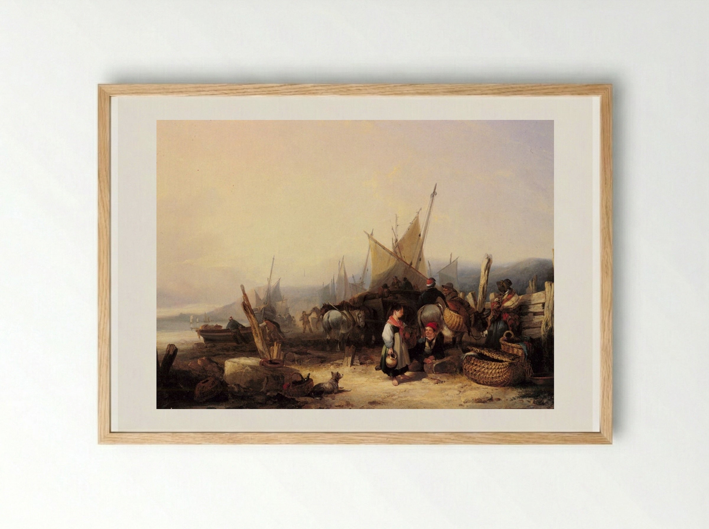 The Start Of The Day - William Shayer - Framed Print Wood