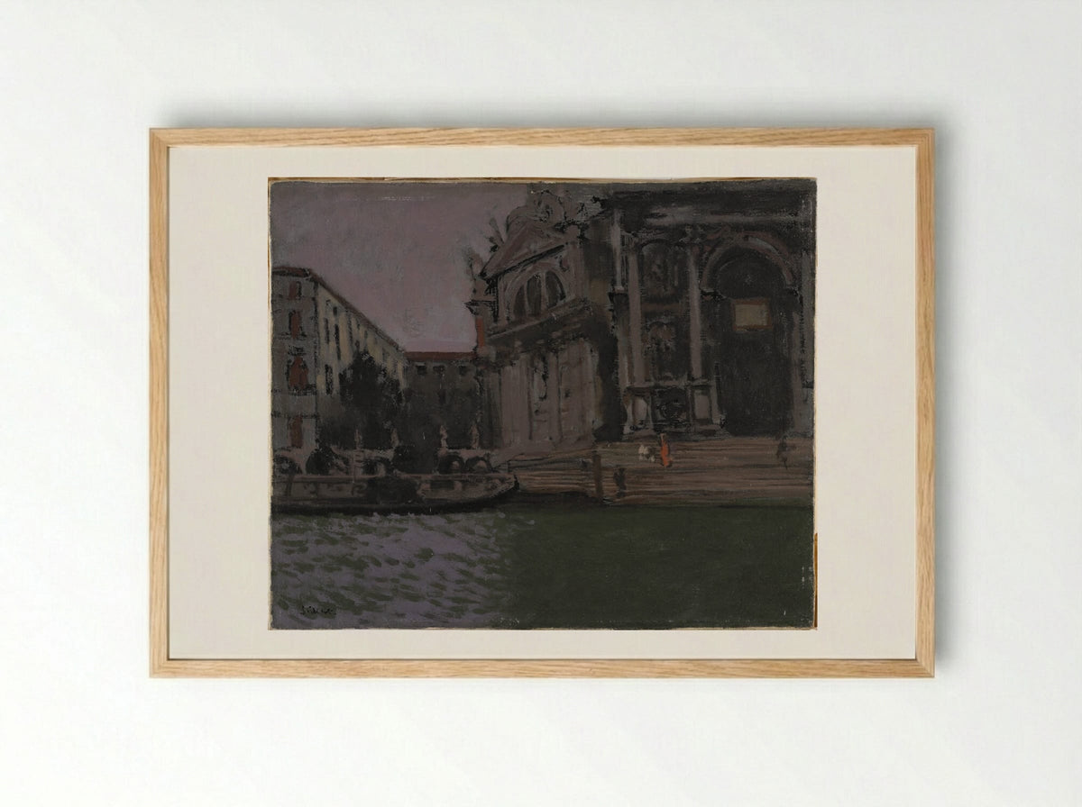 The Steps of Santa Maria della Salute - Walter Sickert - Framed Print Wood