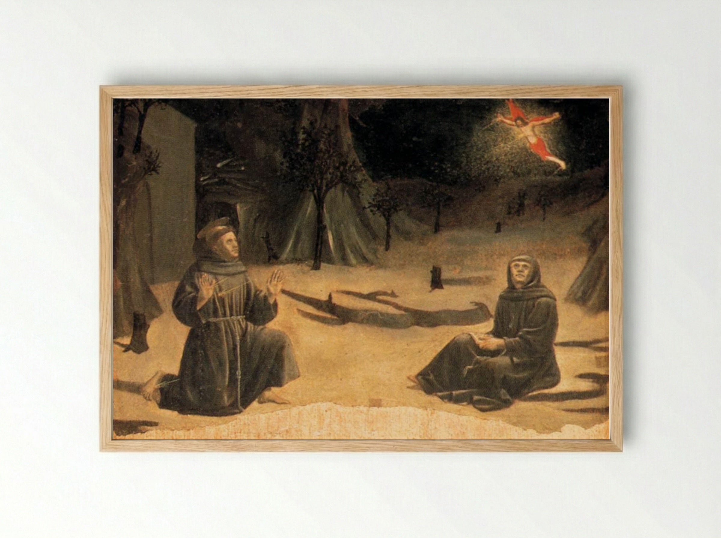 The Stigmatisation of St. Francis - Piero della Francesca - Framed Print Wood