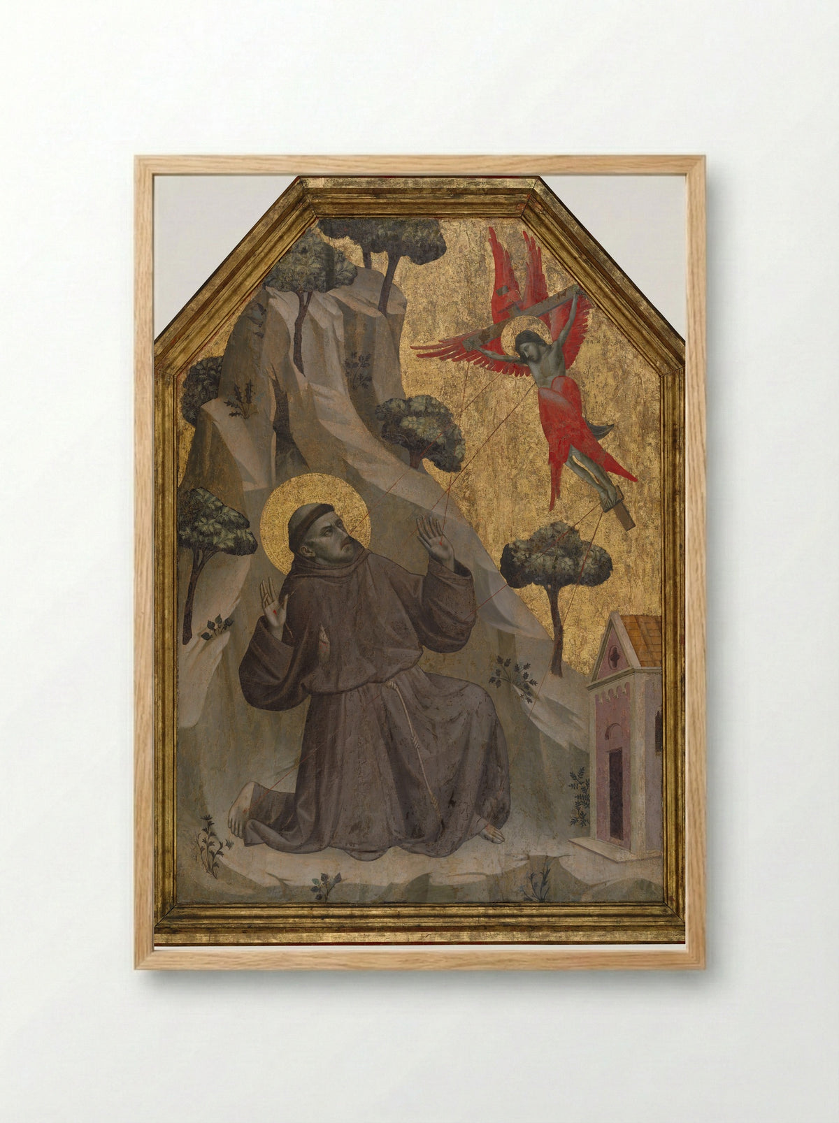 The Stigmatization of Saint Francis - Taddeo Gaddi - Framed Print Wood