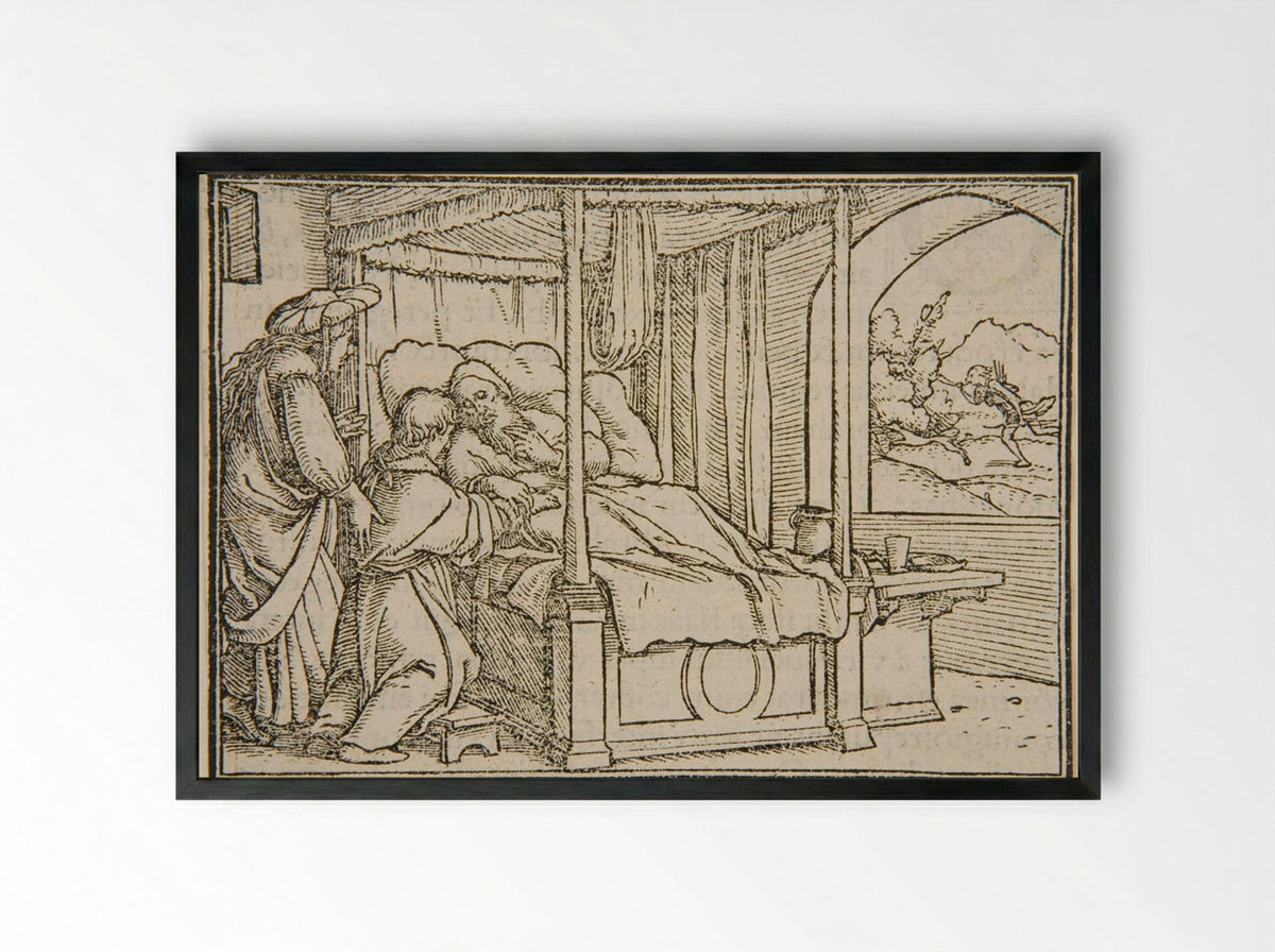 The Stolen Blessing - Hans Holbein the Younger - Framed Print Black