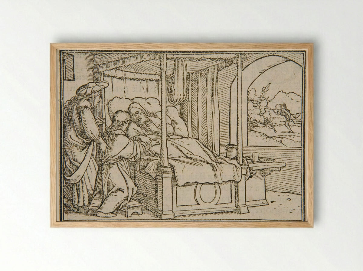 The Stolen Blessing - Hans Holbein the Younger - Framed Print Wood