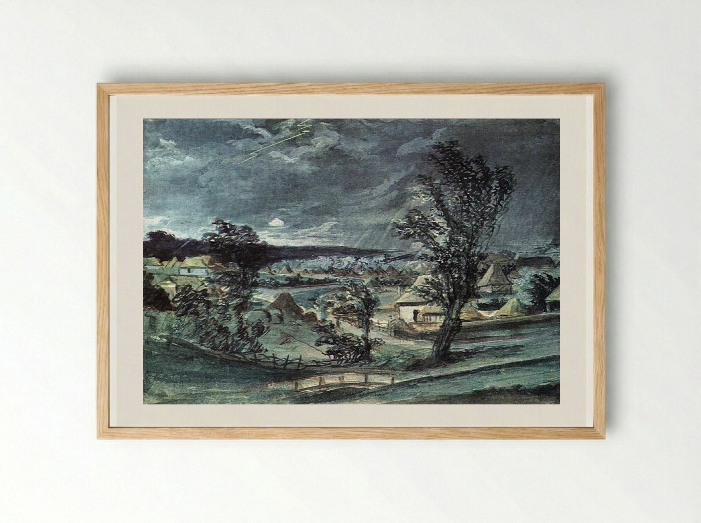 The Storm Over the Grove - Vasily Tropinin - Framed Print Wood