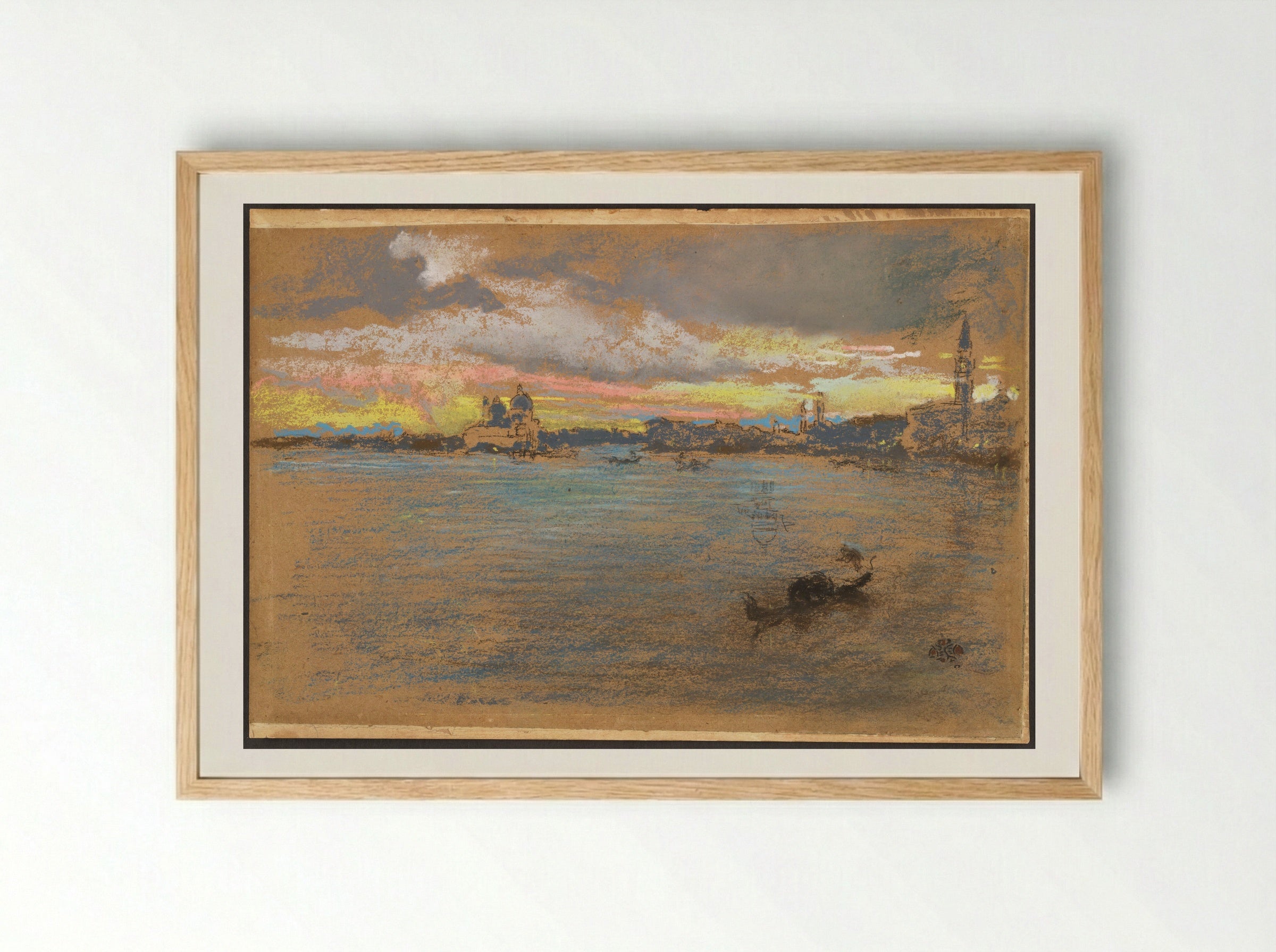 The Storm, Sunset - James Abbott McNeill Whistler - Framed Print Wood
