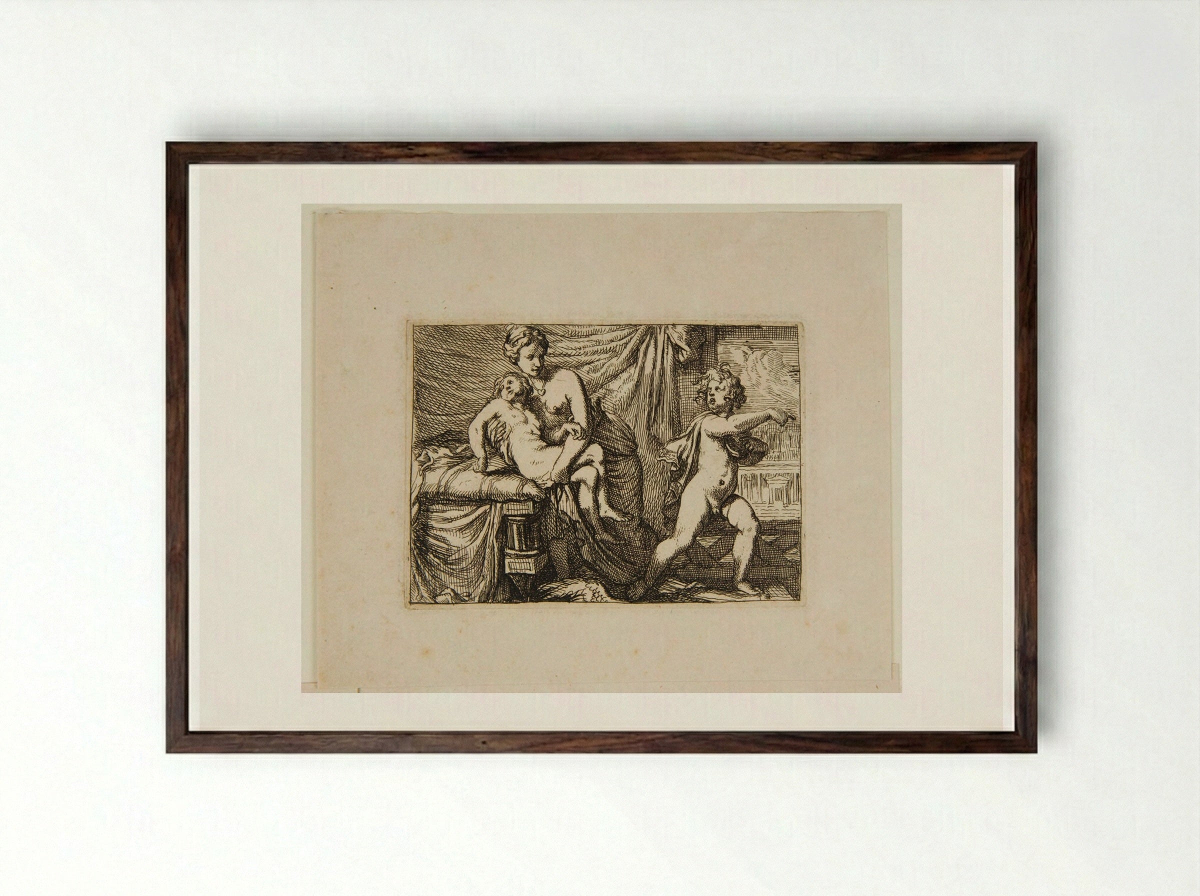 The Story of Dido and Aeneas - Gérard de Lairesse - Framed Print Dark Wood