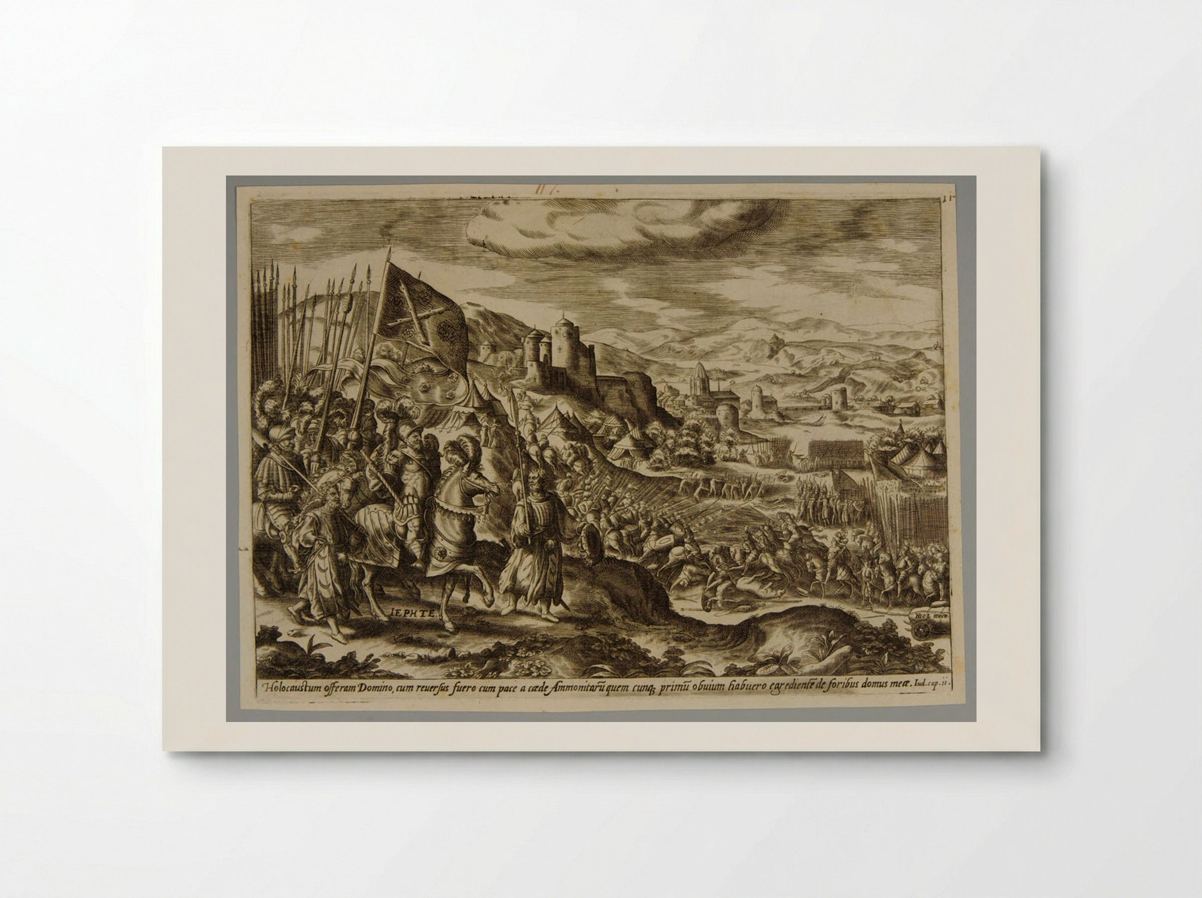 The Story of Jephta, Pl. I - Gerard de Jode - Poster
