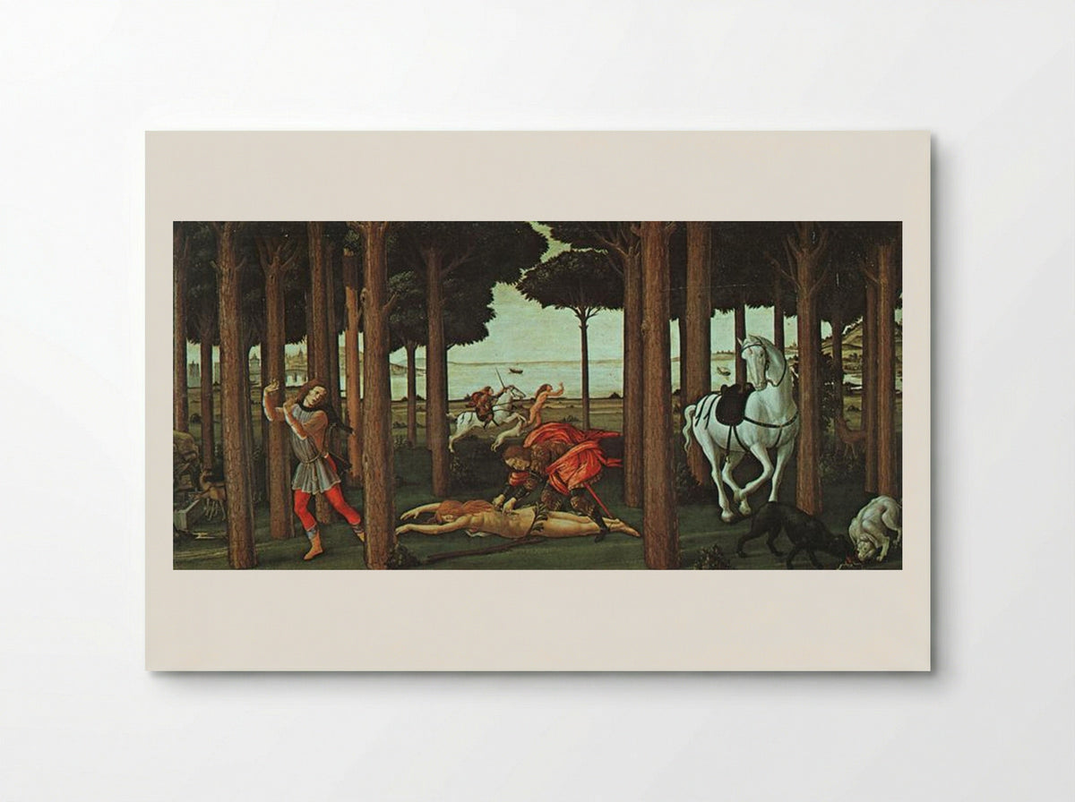 The Story of Nastagio degli Onesti, First Episode - Sandro Botticelli - Poster
