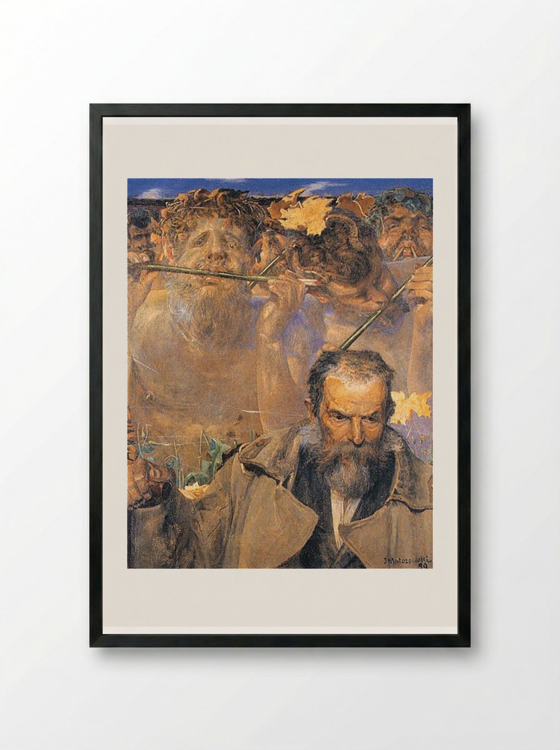 The Story of a Song (Portrait of Adam Asnyk) - Jacek Malczewski - Framed Print Black