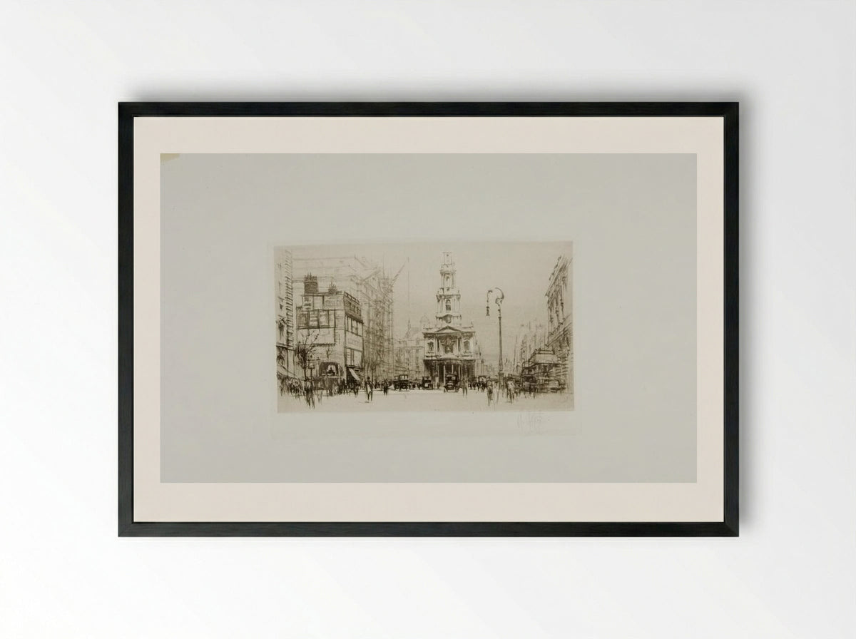 The Strand, London - William Walcot - Framed Print Black