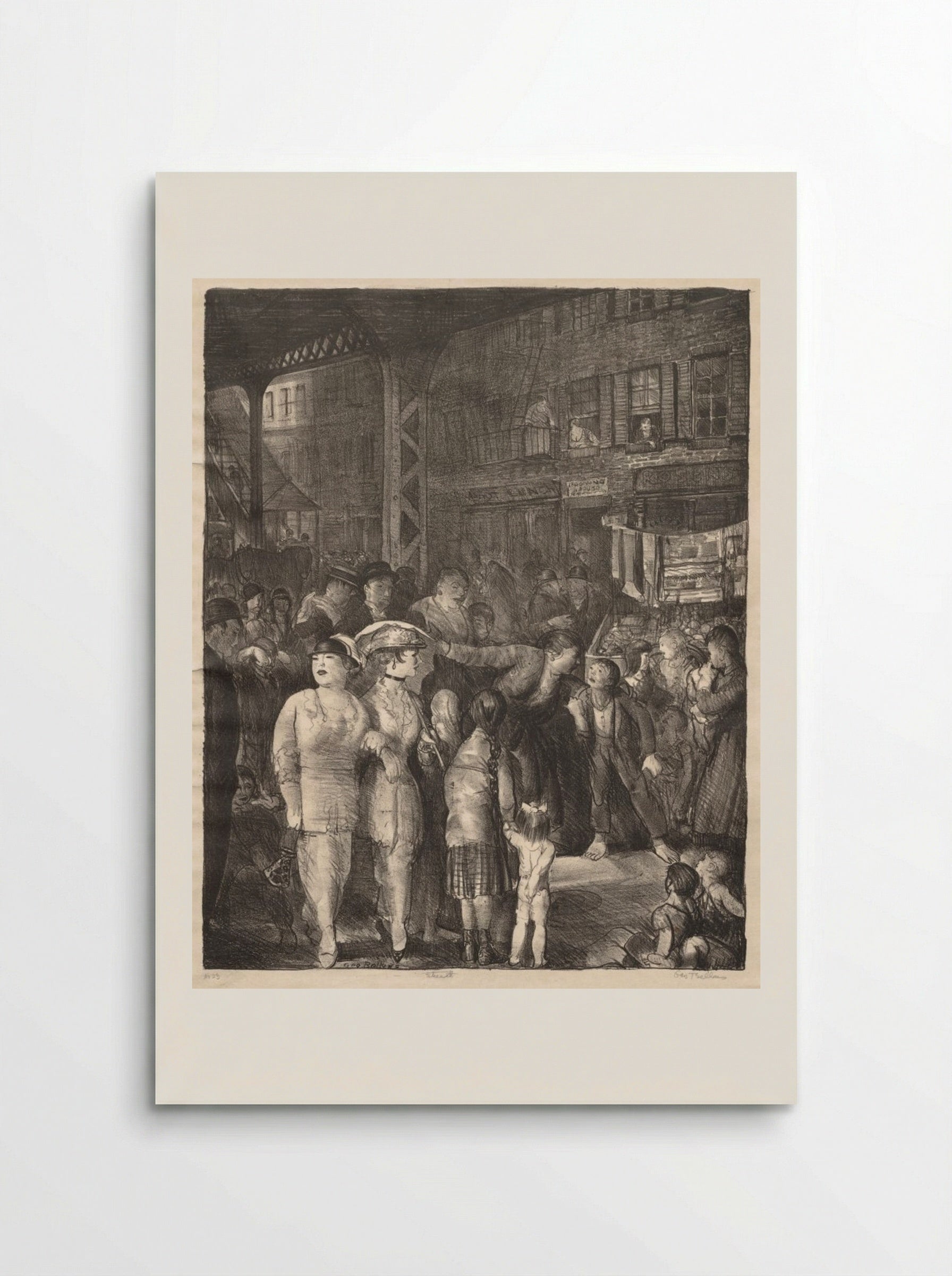 The Street - George Bellows - Poster