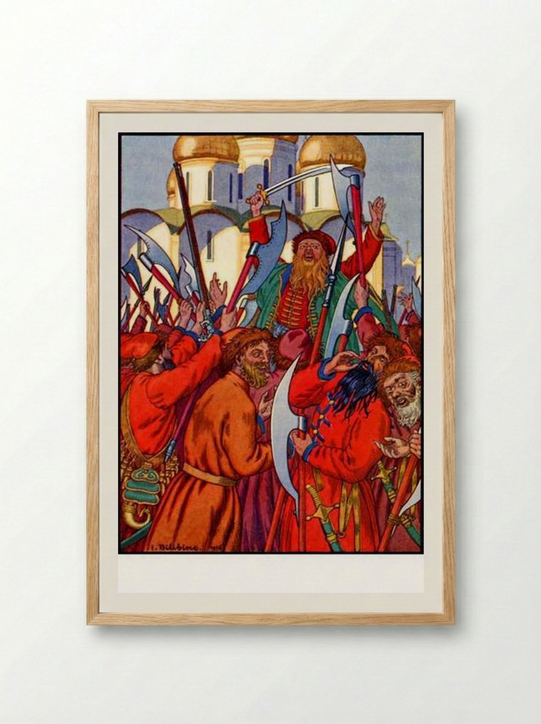 The Streltsy Uprising - Ivan Bilibin - Framed Print Wood