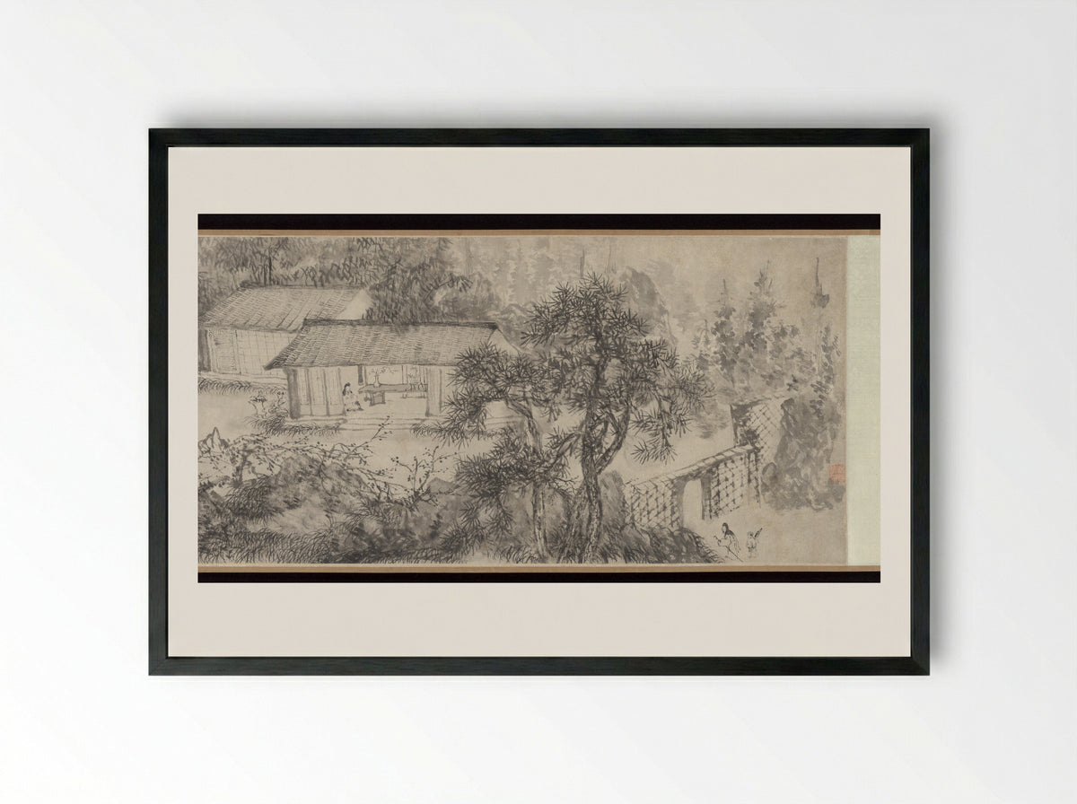 The Studio of Prolonged Soughing - You Yin - Framed Print Black