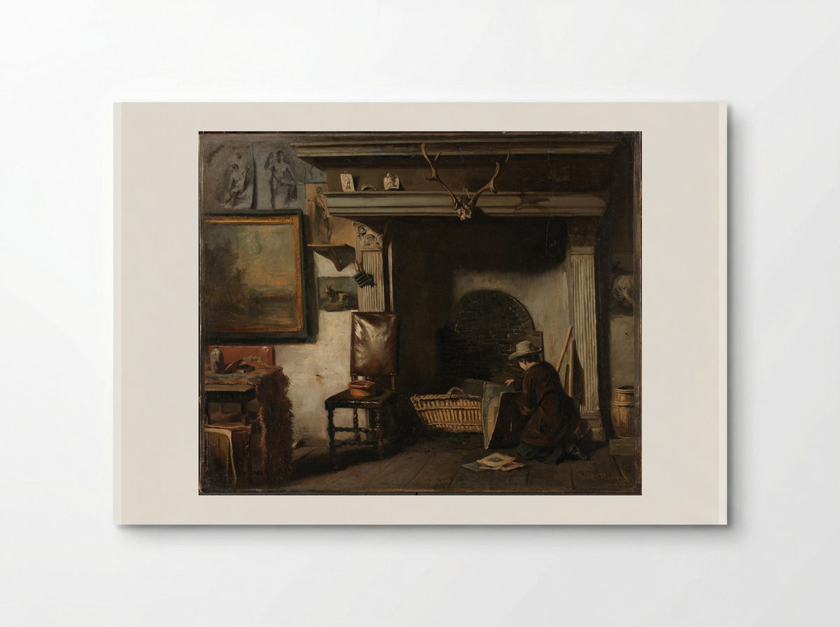 The Studio of the Haarlem Painter Pieter Frederik van Os - Anton Mauve - Poster