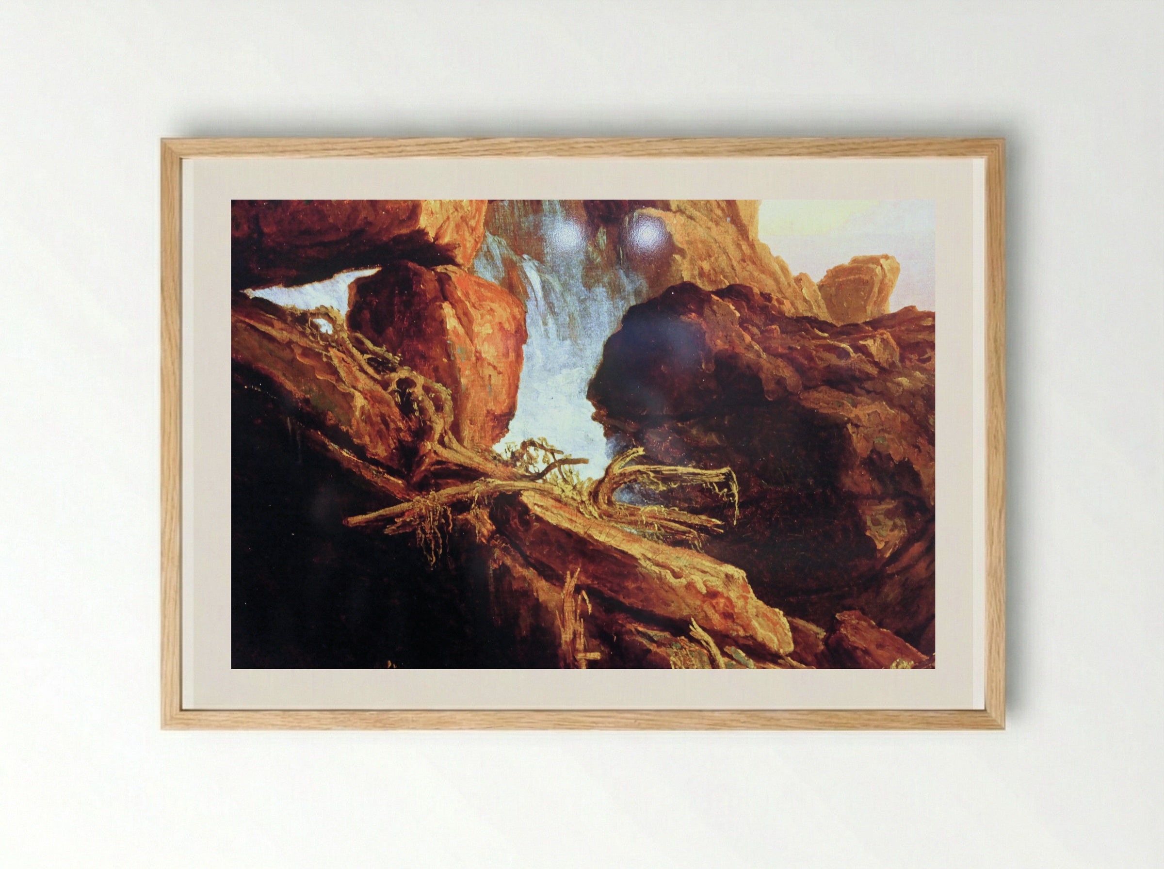 The Subsiding of the Waters of the Deluge - Thomas Cole - Framed Print Wood