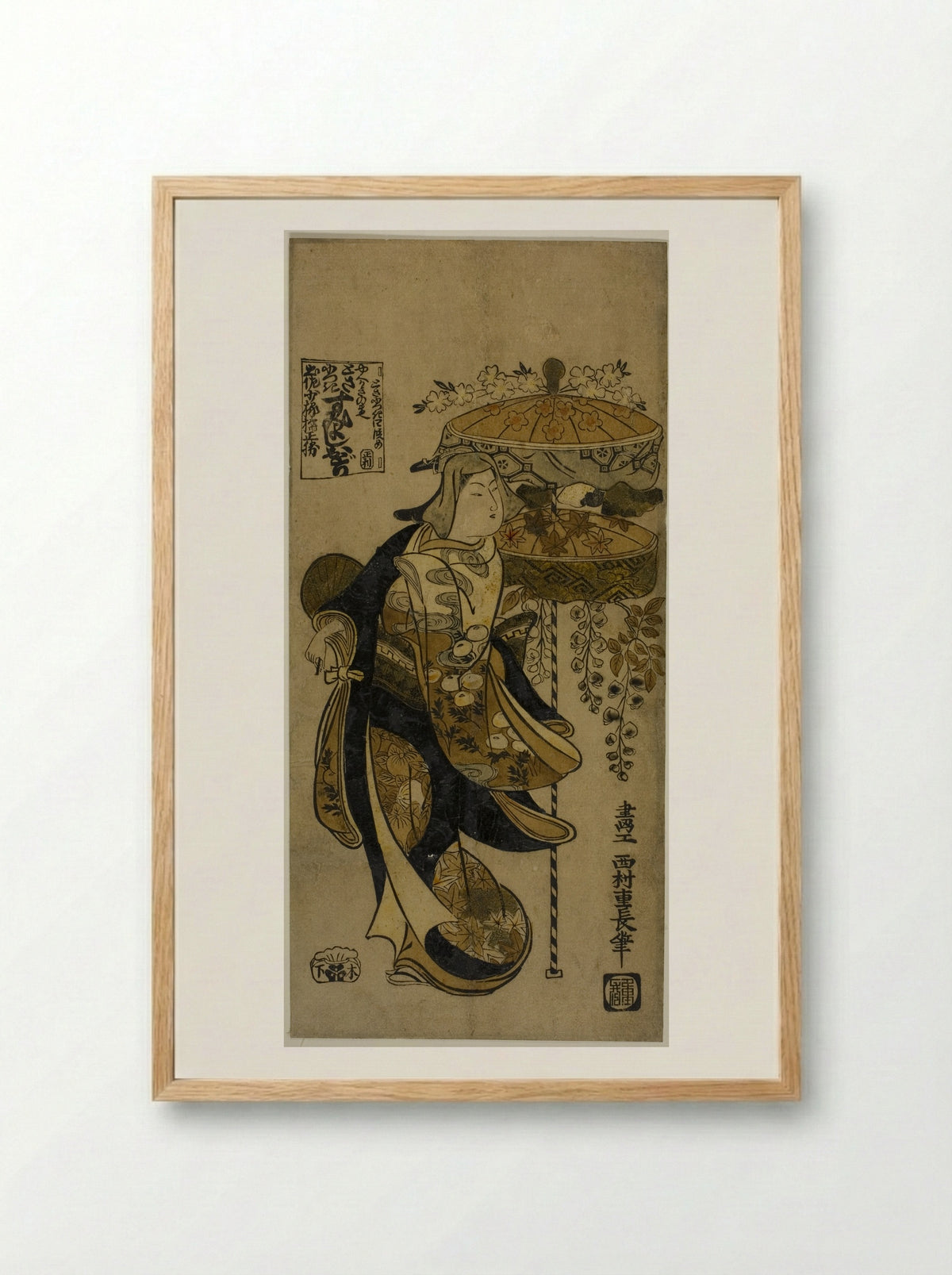 The Sumiyoshi Dance - Nishimura Shigenaga - Framed Print Wood