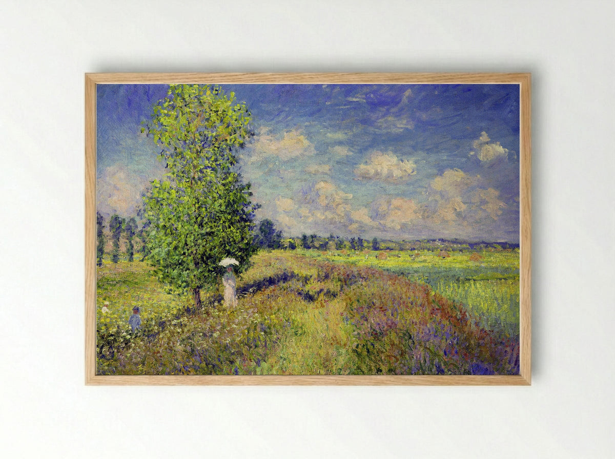 The Summer, Poppy Field - Claude Monet - Framed Print Wood
