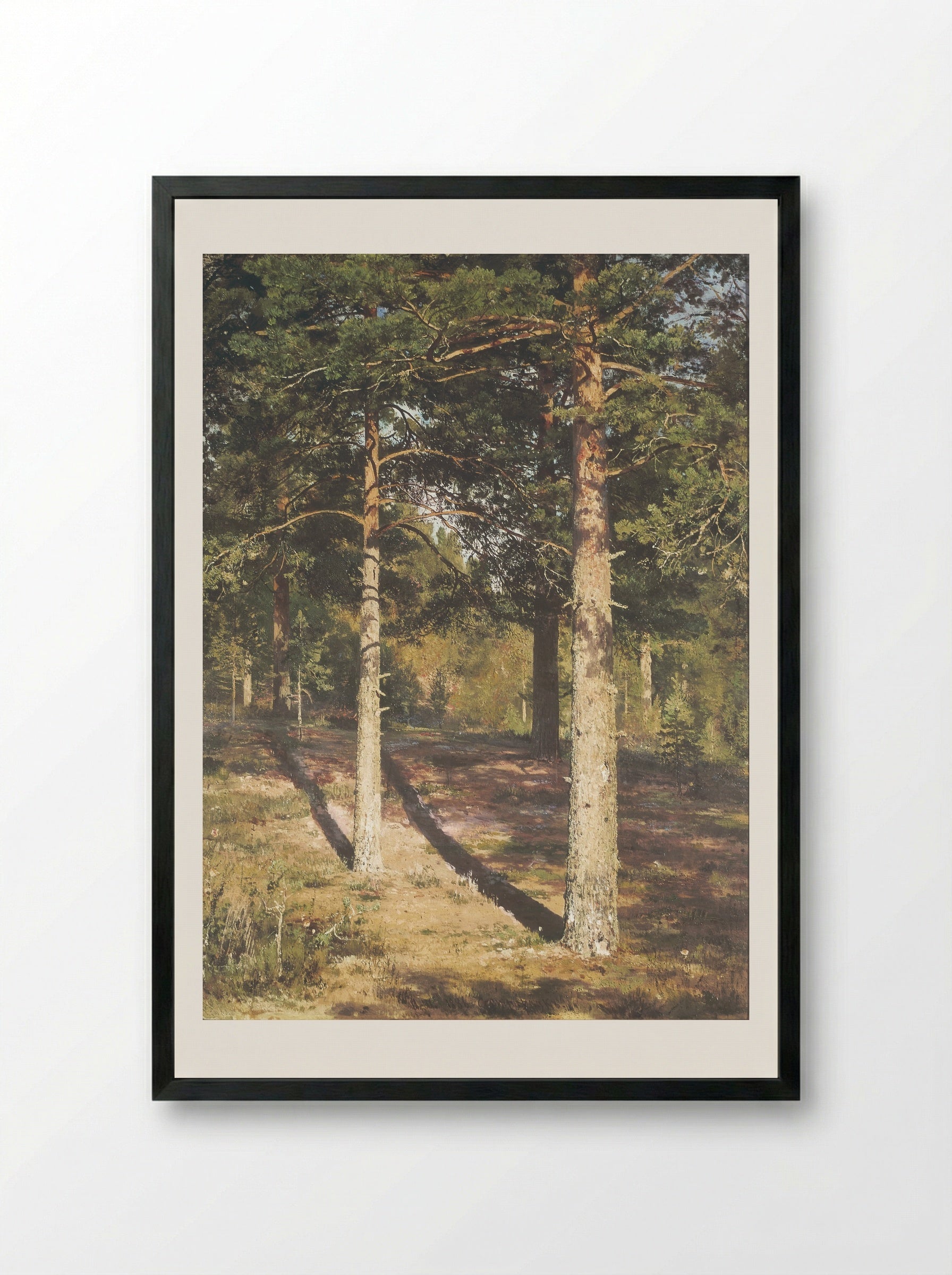 The Sun-lit Pines - Ivan Shishkin - Framed Print Black