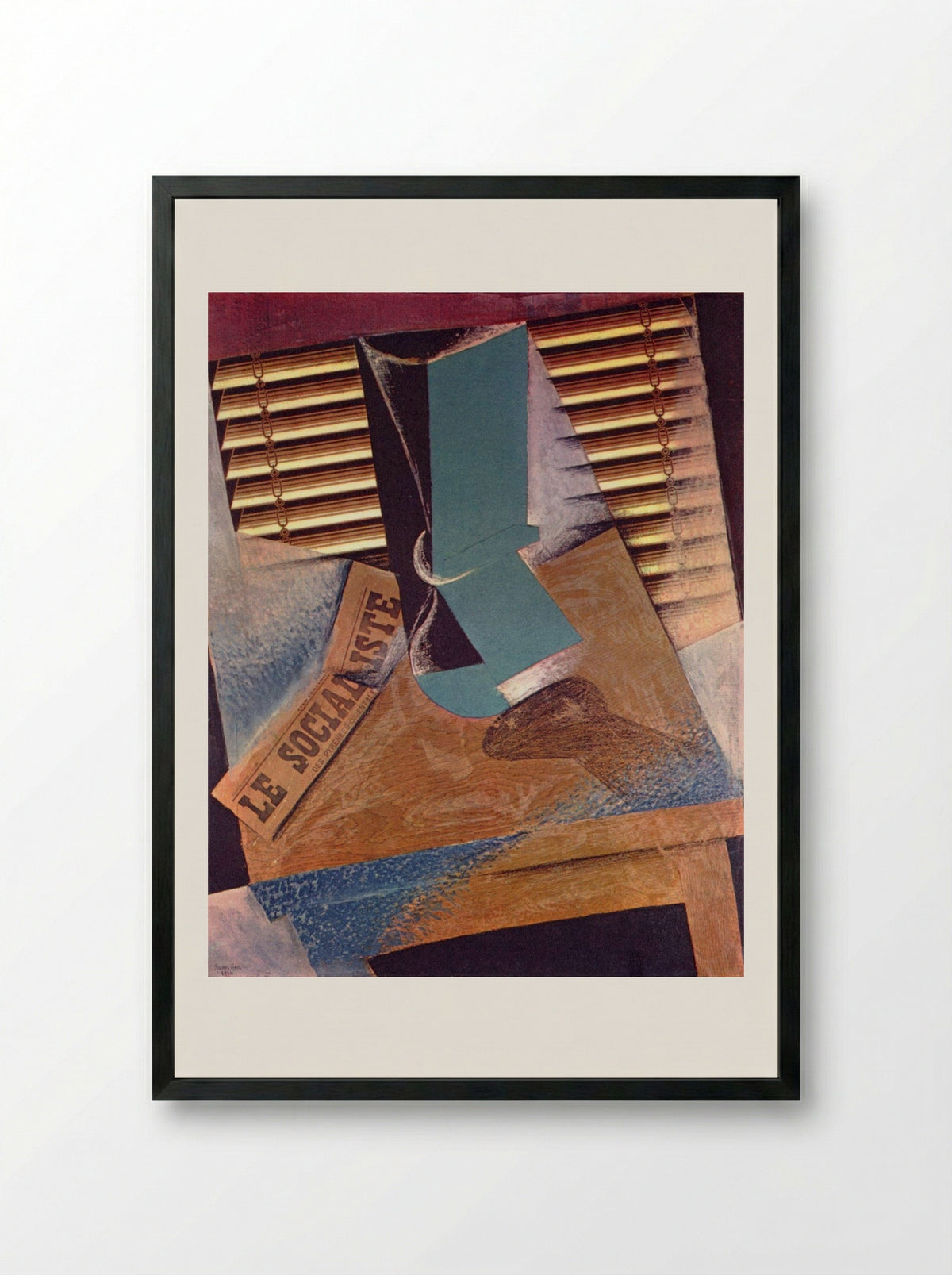 The Sunblind - Juan Gris - Framed Print Black