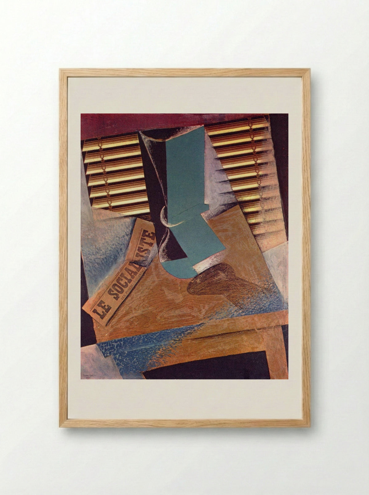 The Sunblind - Juan Gris - Framed Print Wood