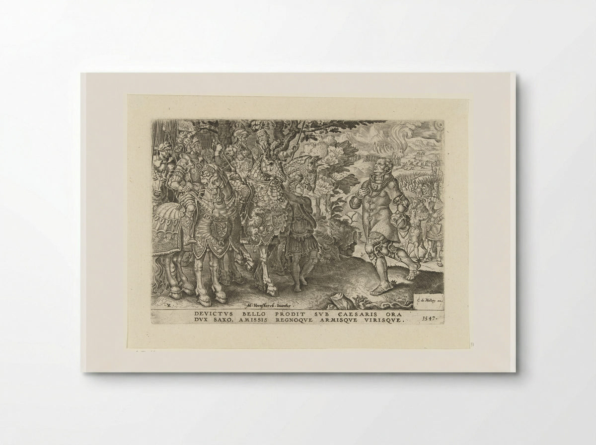 The Surrender of the Elector of Saxony at the Battle of Mühlberg - Dirck Volckertsz. Coornhert - Poster