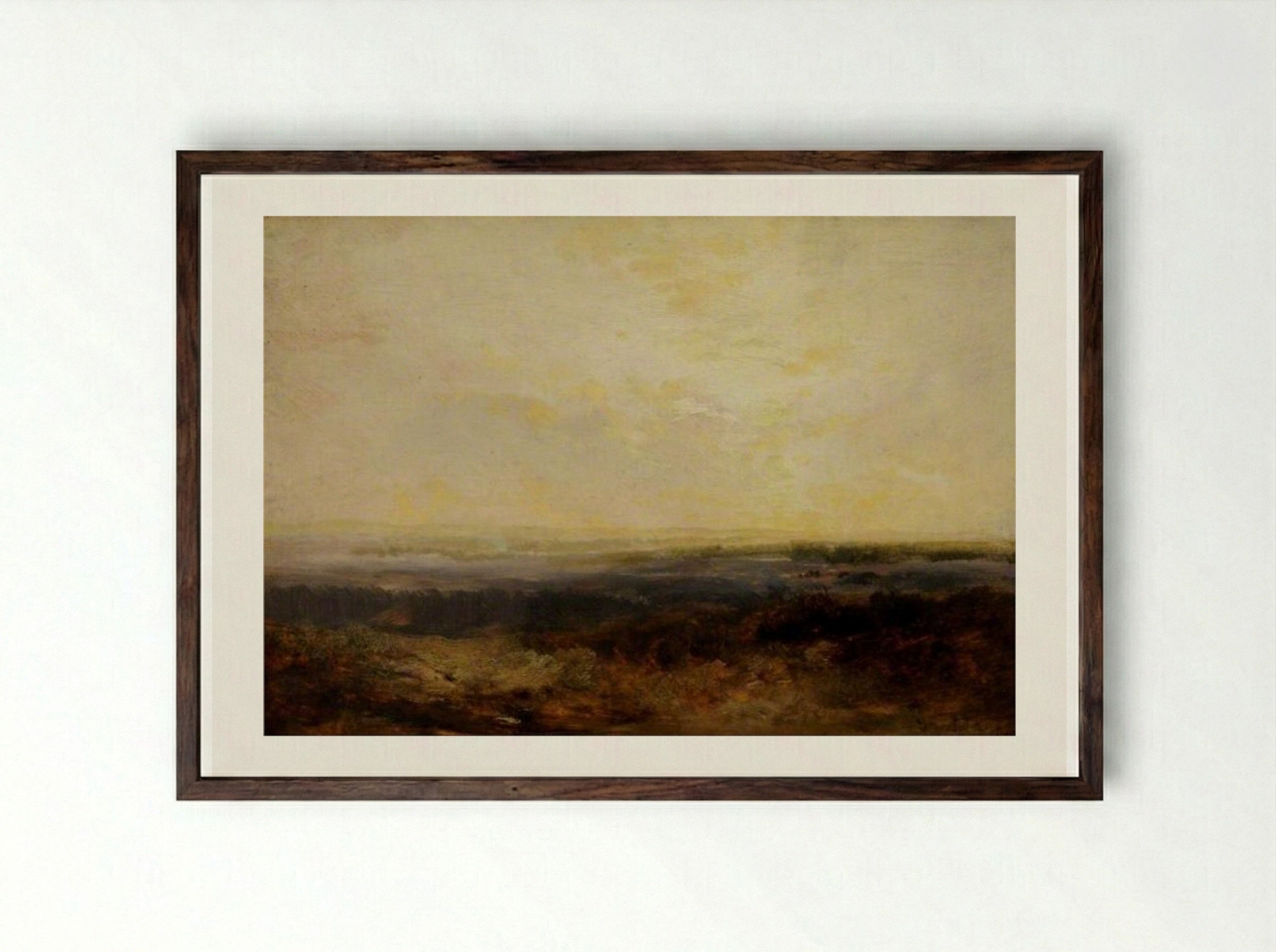 The Sussex Weald - James Webb - Framed Print Dark Wood