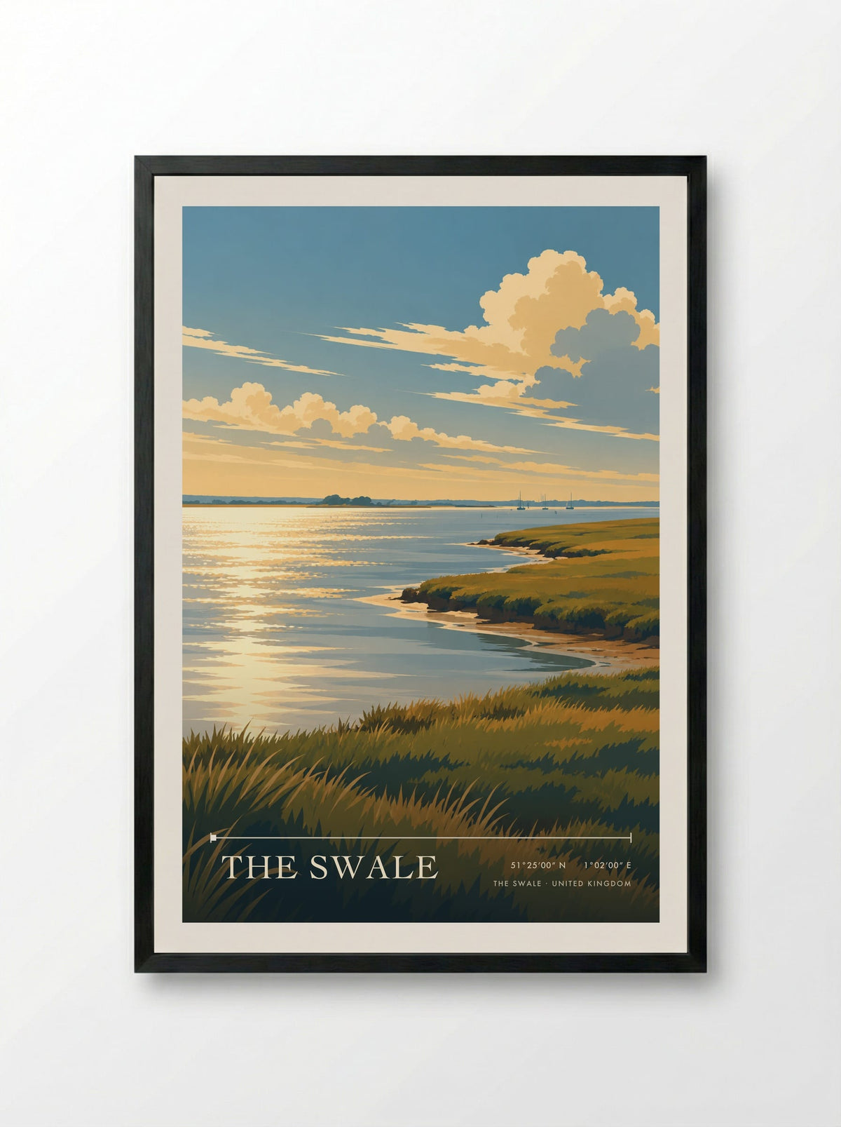 The Swale | Travel Poster - Framed Print Black