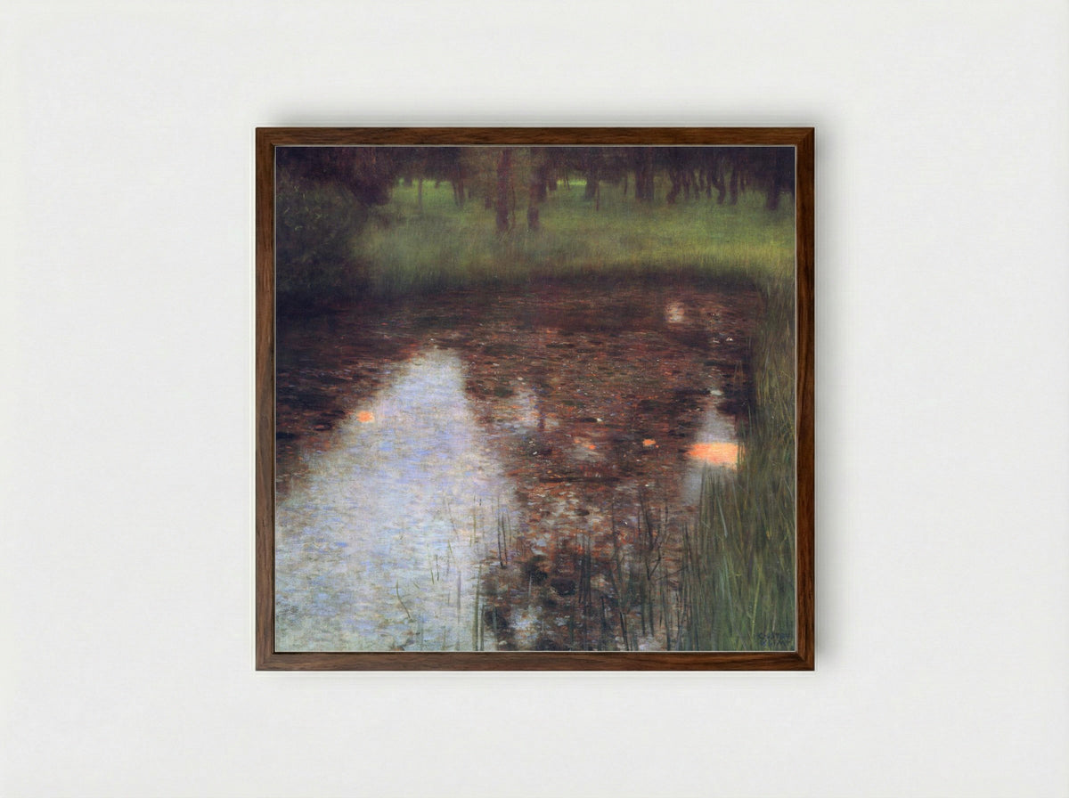 The Swamp - Gustav Klimt - Framed Print Dark Wood