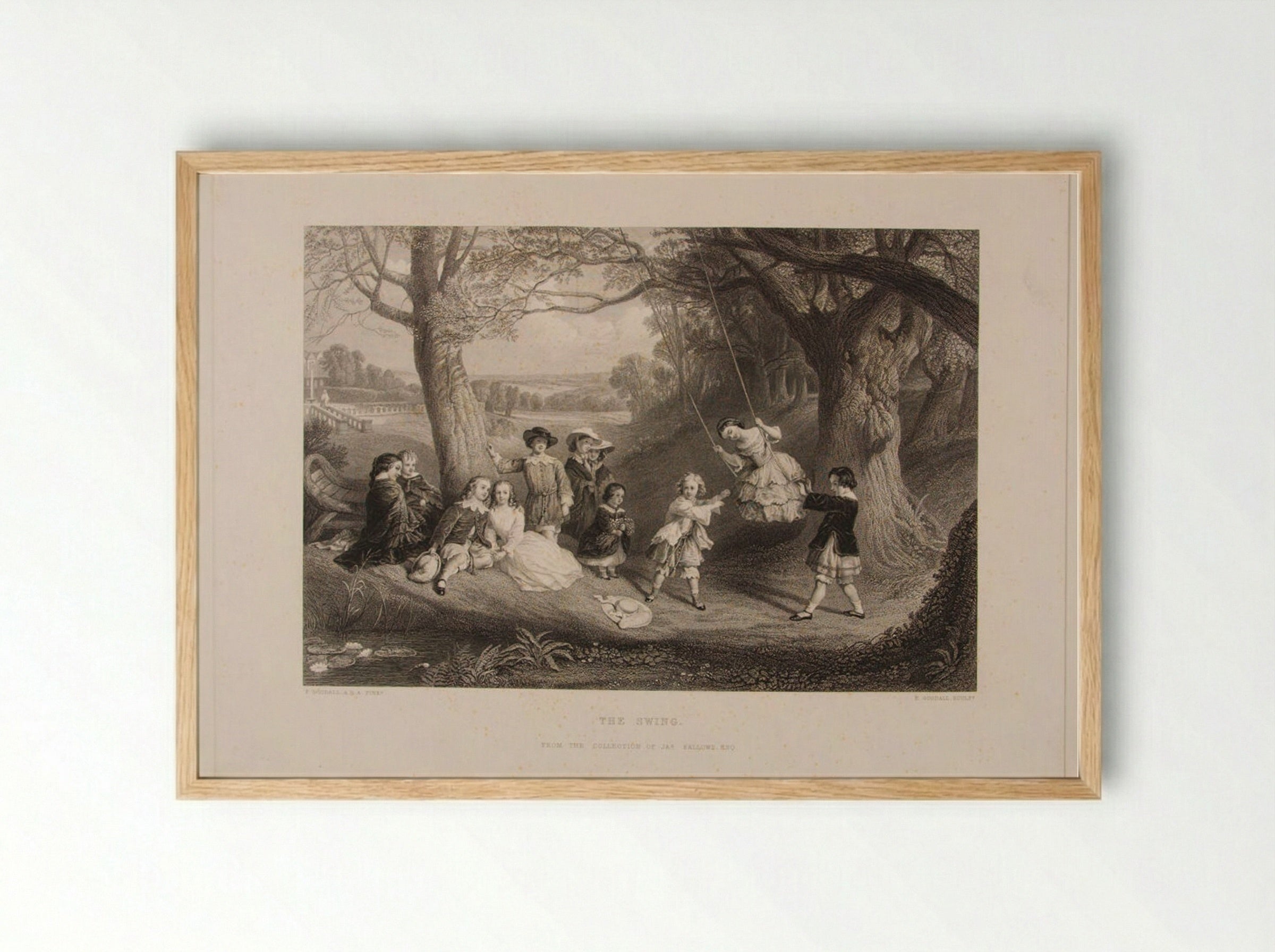 The Swing - Edward Goodall - Framed Print Wood