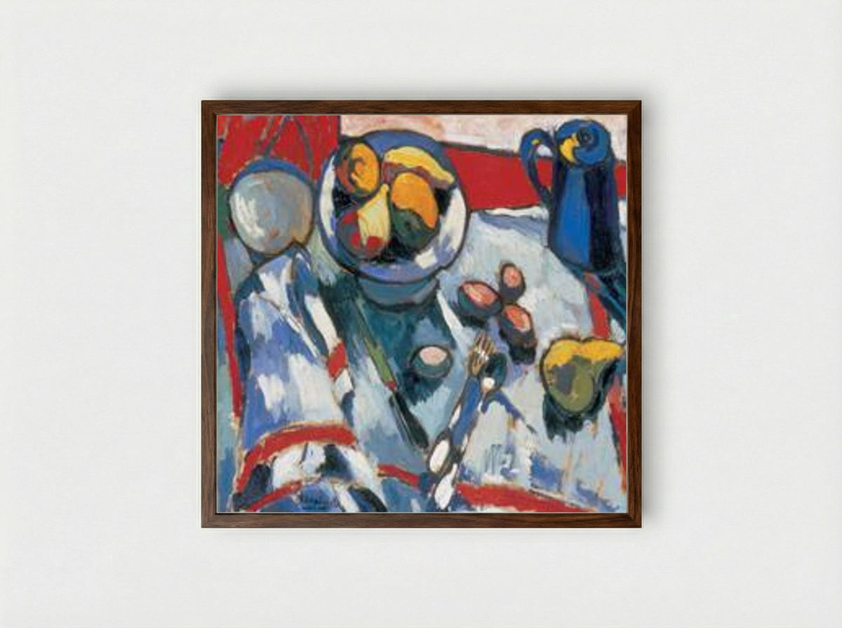 The Table (Still Life with Almonds) - Maurice de Vlaminck - Framed Print Dark Wood