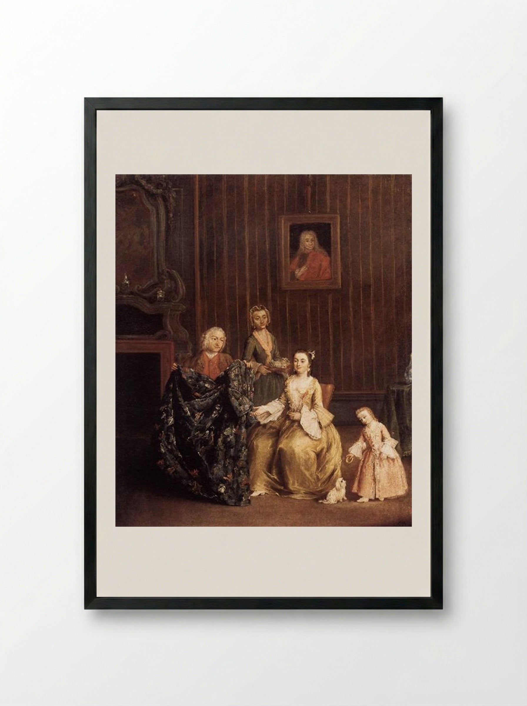 The Tailor - Pietro Longhi - Framed Print Black