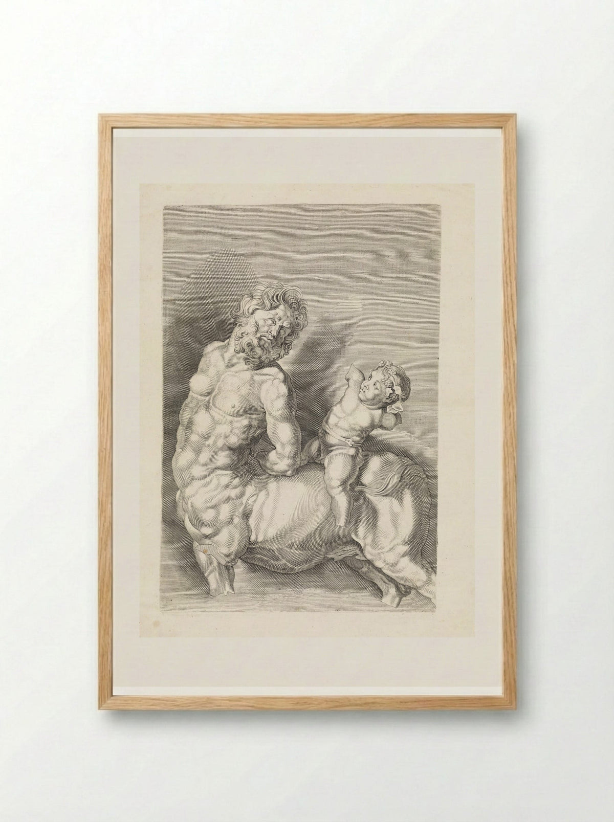 The Tamed Centaur - Paulus Pontius - Framed Print Wood