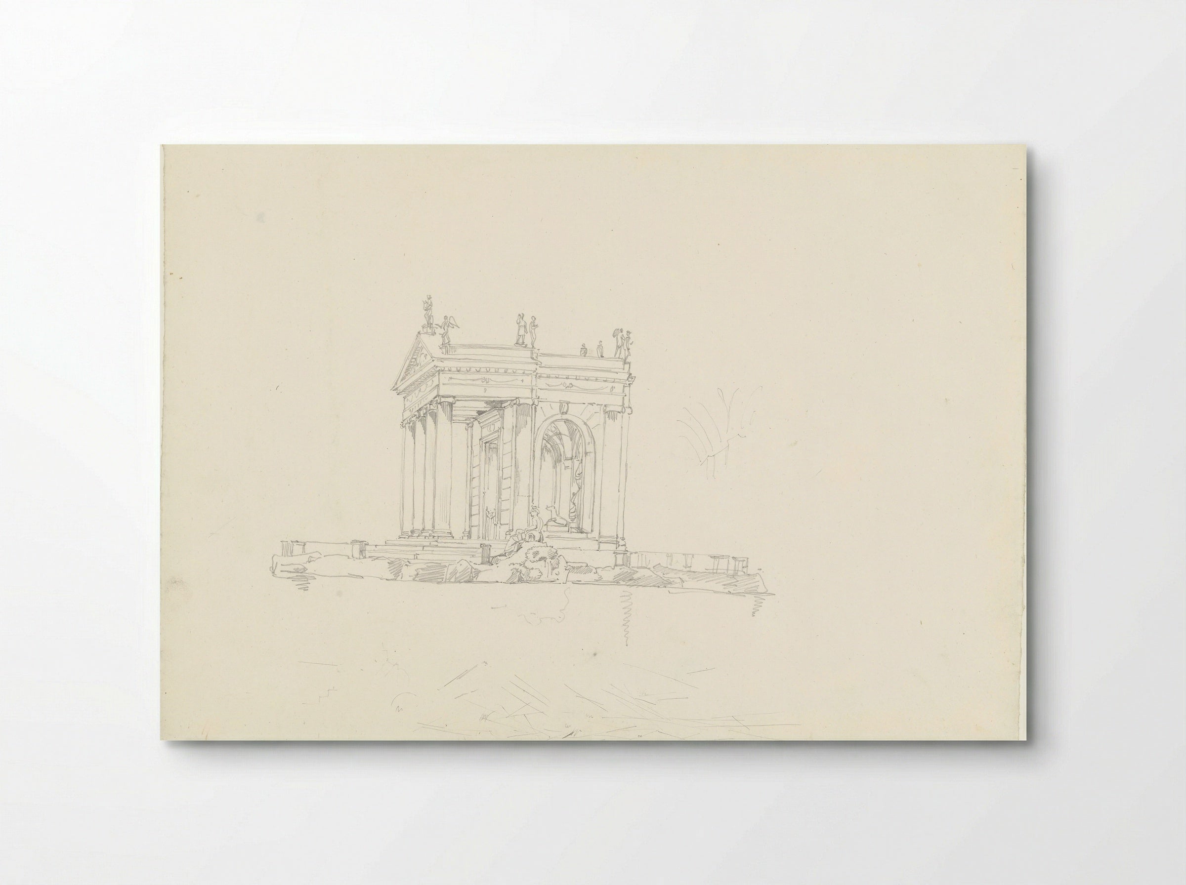 The Temple of Aesculapius in the Giardini Borghese - Hendrik Voogd - Poster