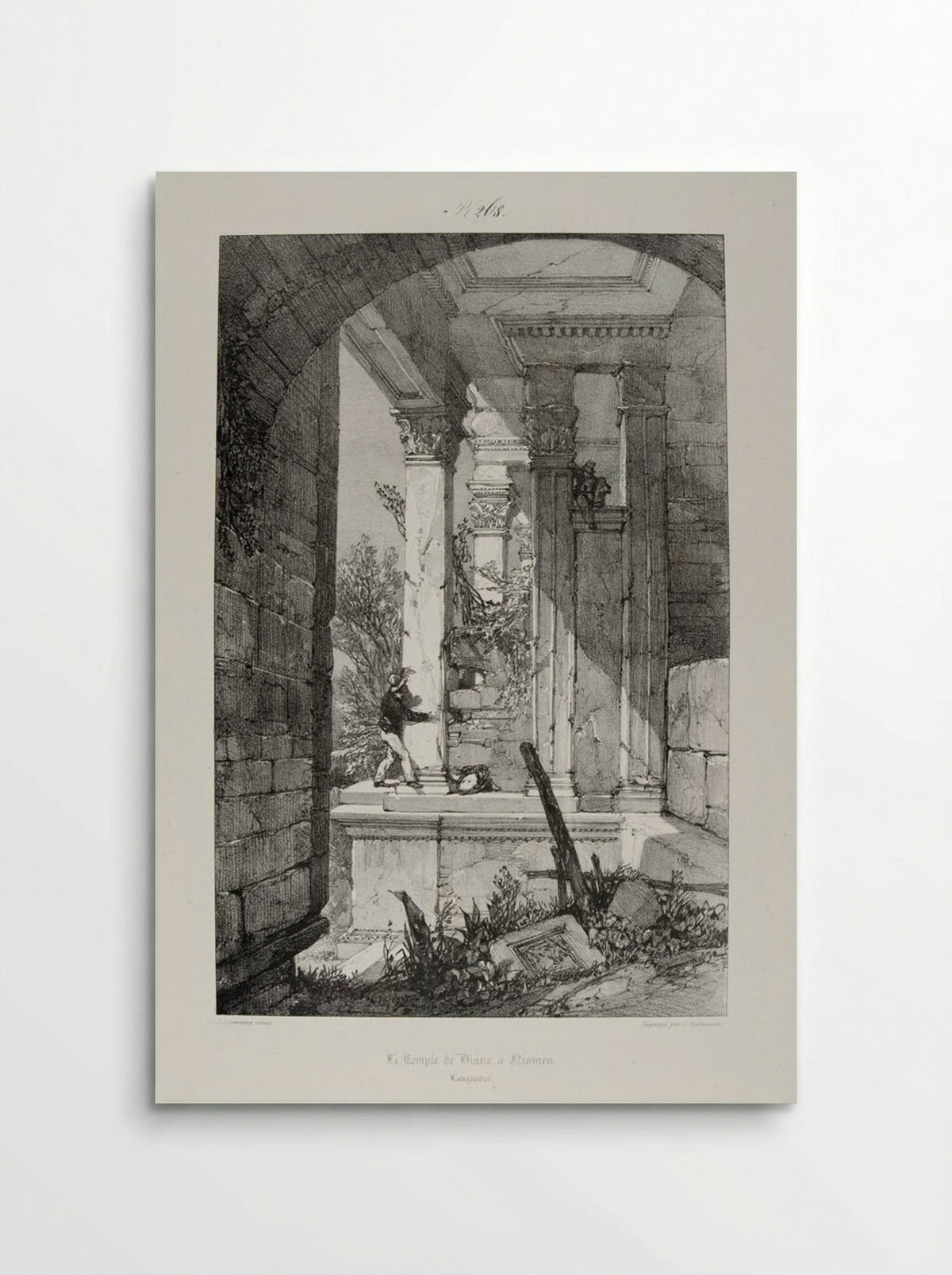 The Temple of Diana at Nîmes - James Duffield Harding - Poster