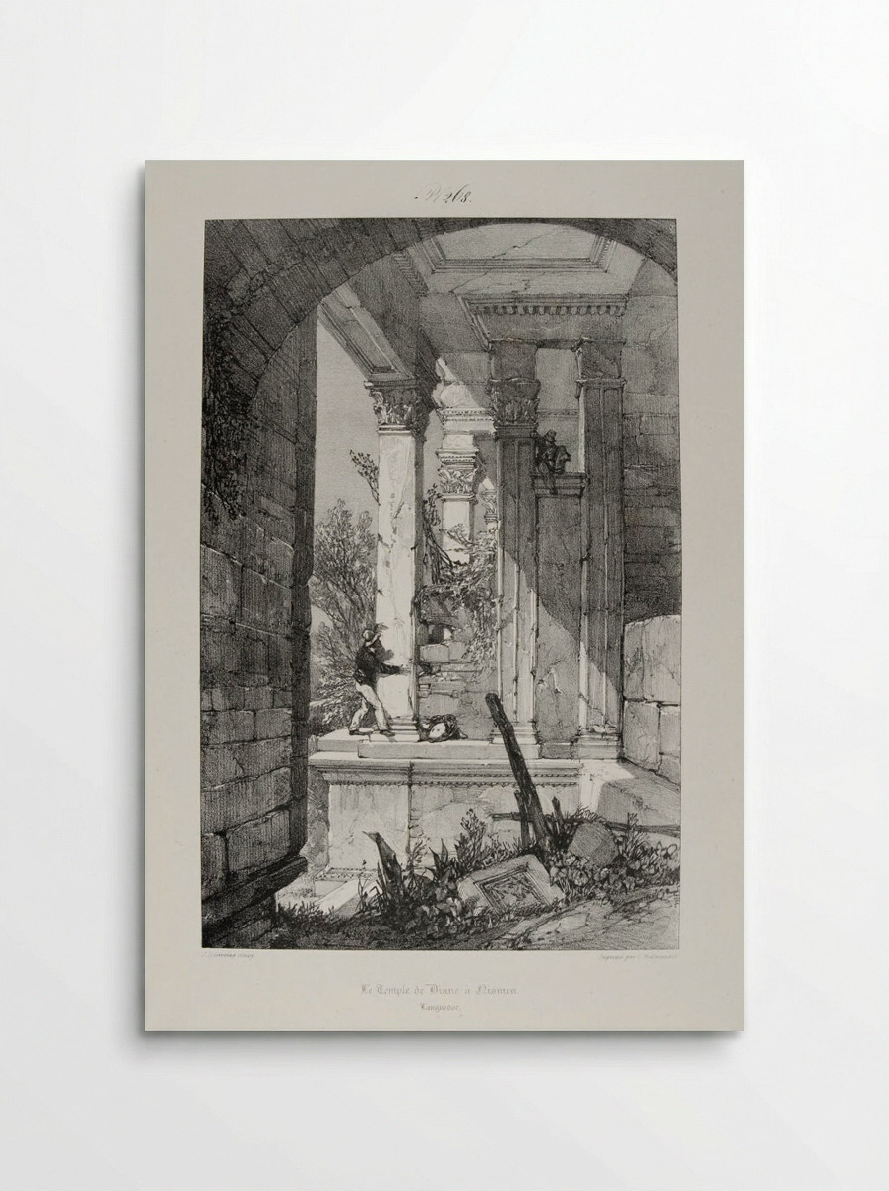 The Temple of Diana at Nîmes - James Duffield Harding - Poster