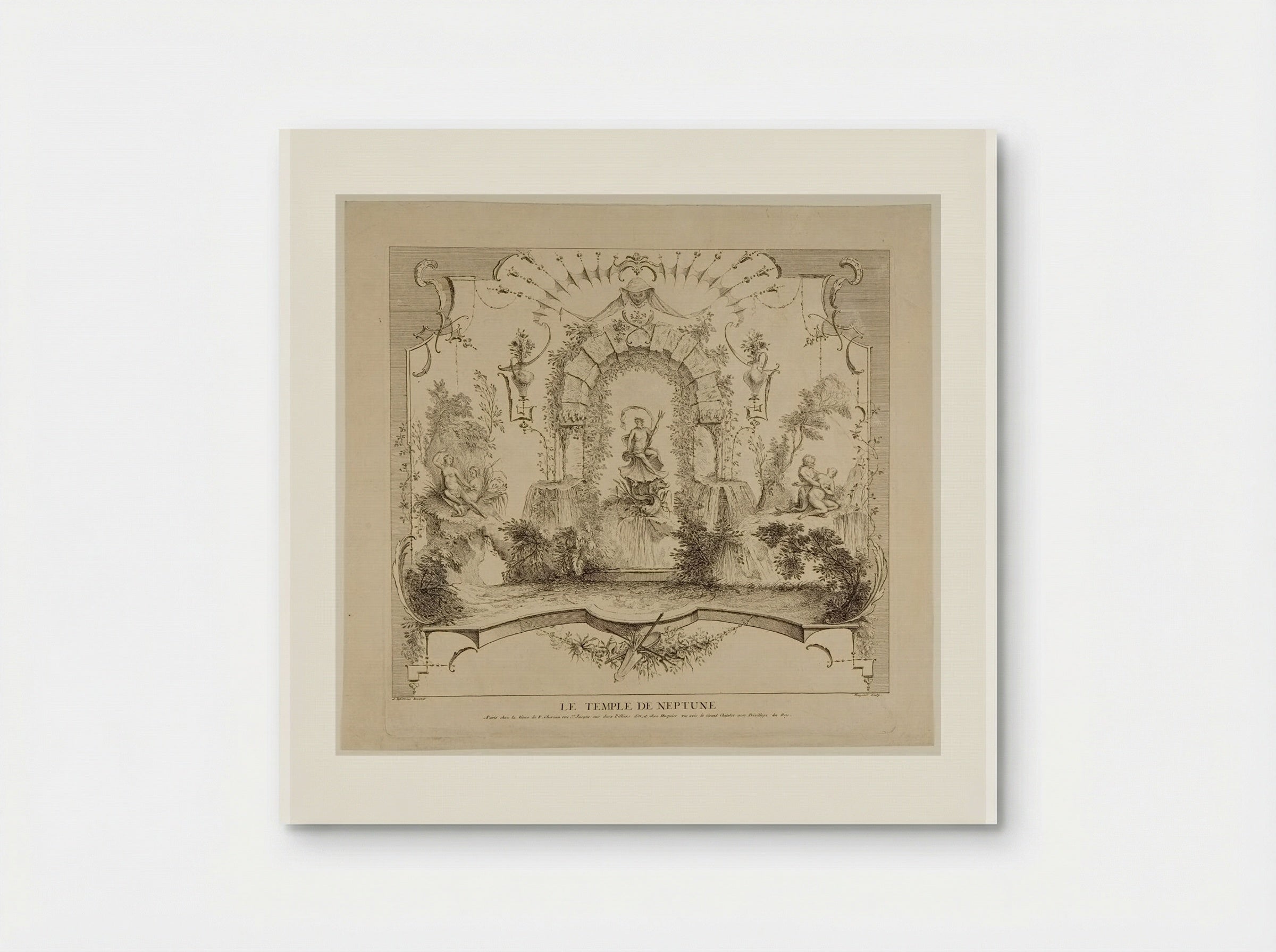 The Temple of Neptune - Gabriel Huquier - Poster