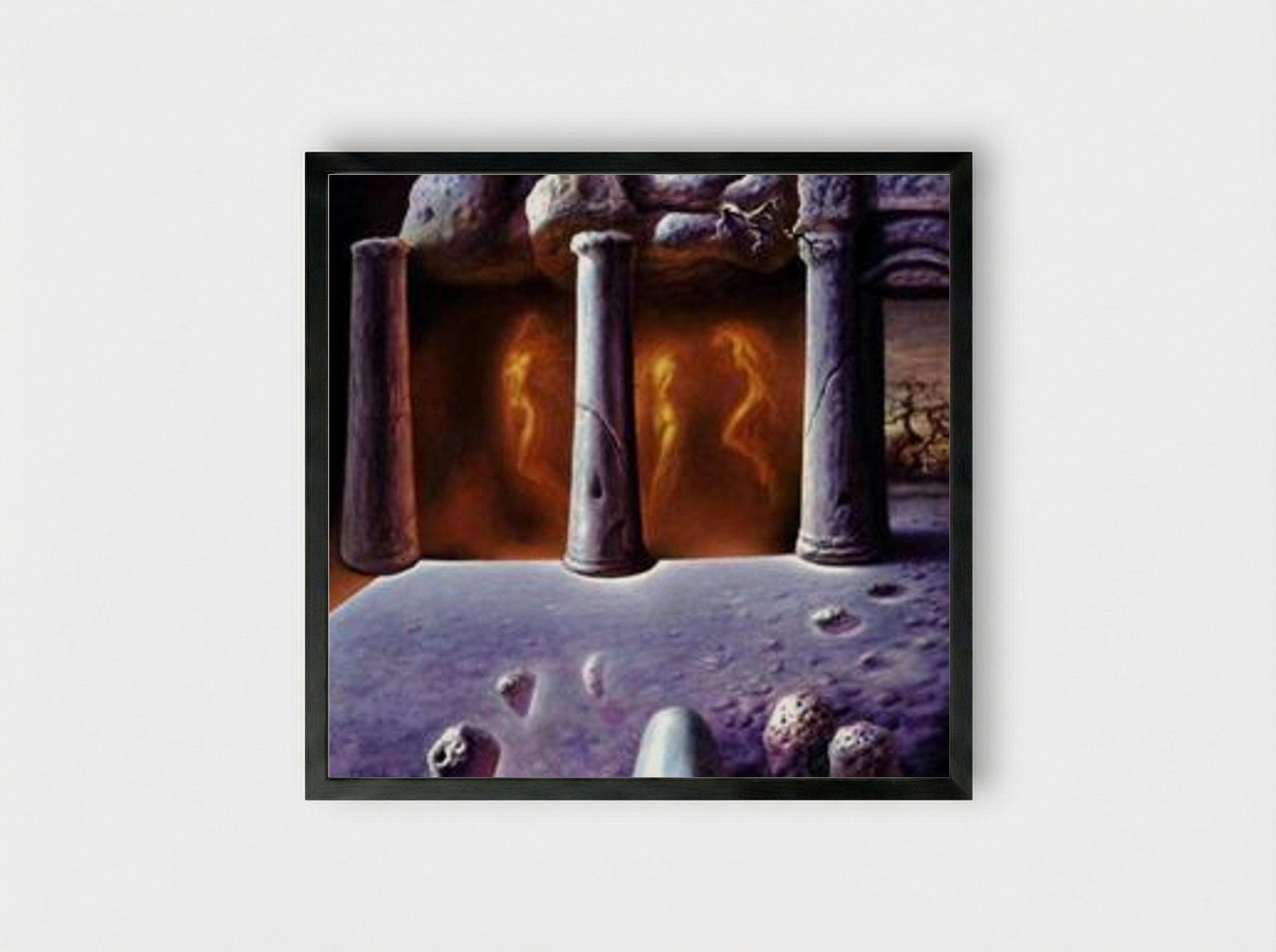 The Temple of Remembering - Sabin Balasa - Framed Print Black