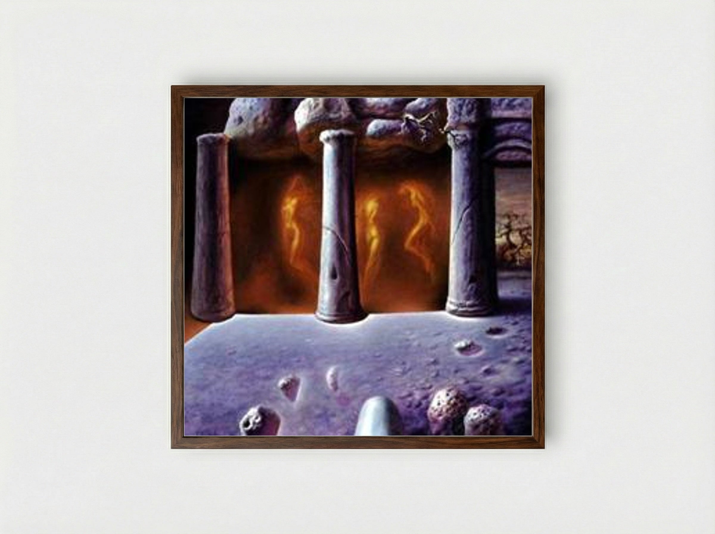 The Temple of Remembering - Sabin Balasa - Framed Print Dark Wood