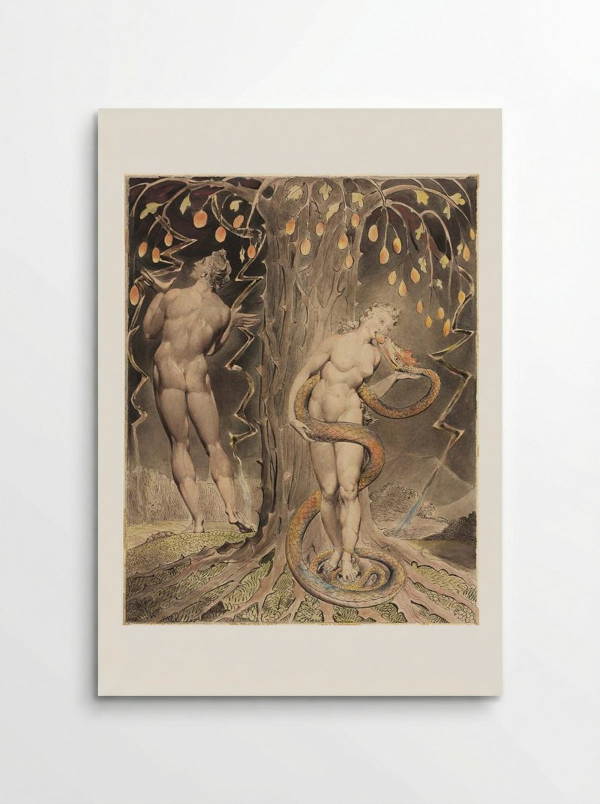The Temptation and Fall of Eve - William Blake - Poster