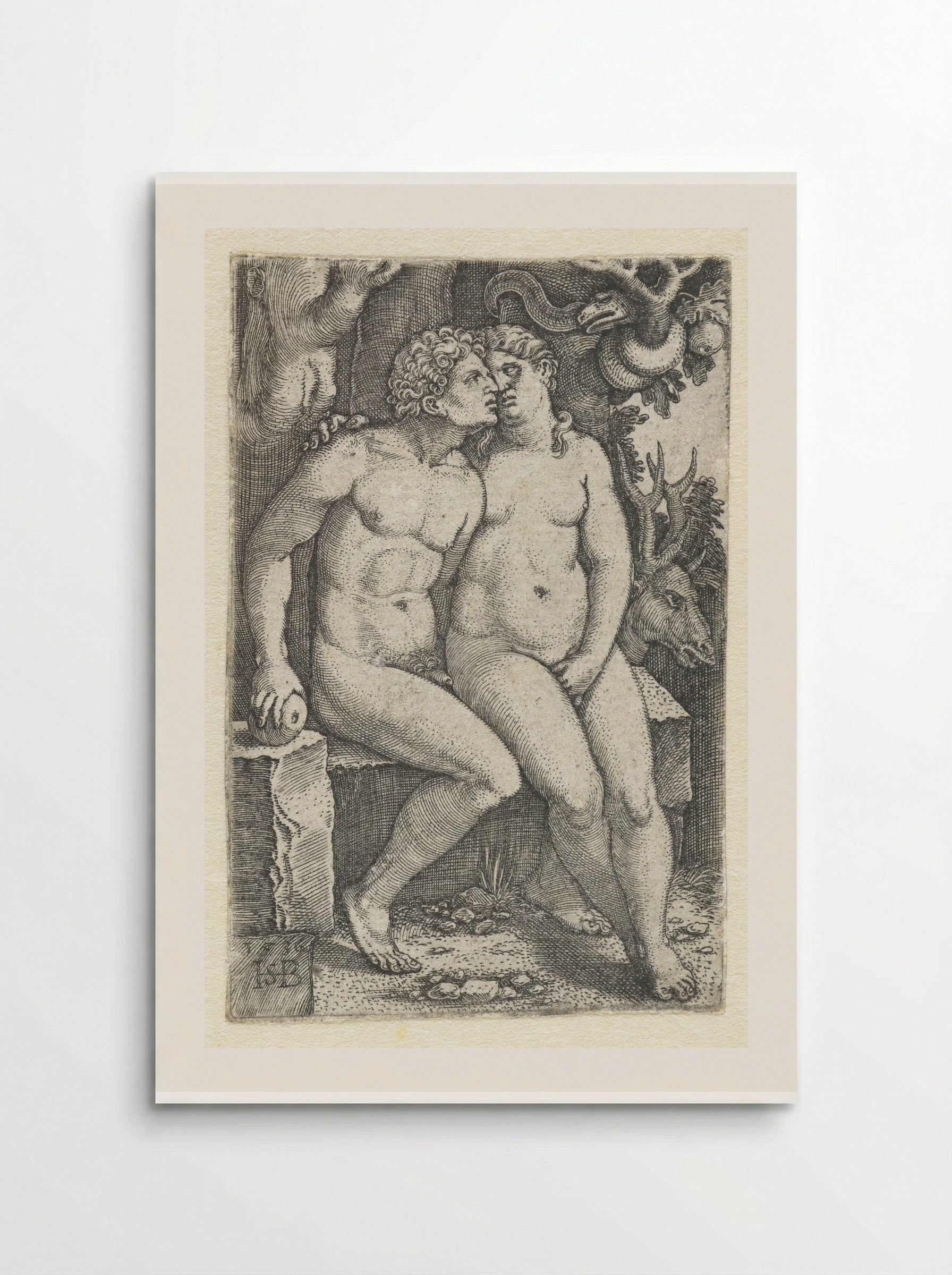 The Temptation of Adam and Eve - Hans Sebald Beham - Poster