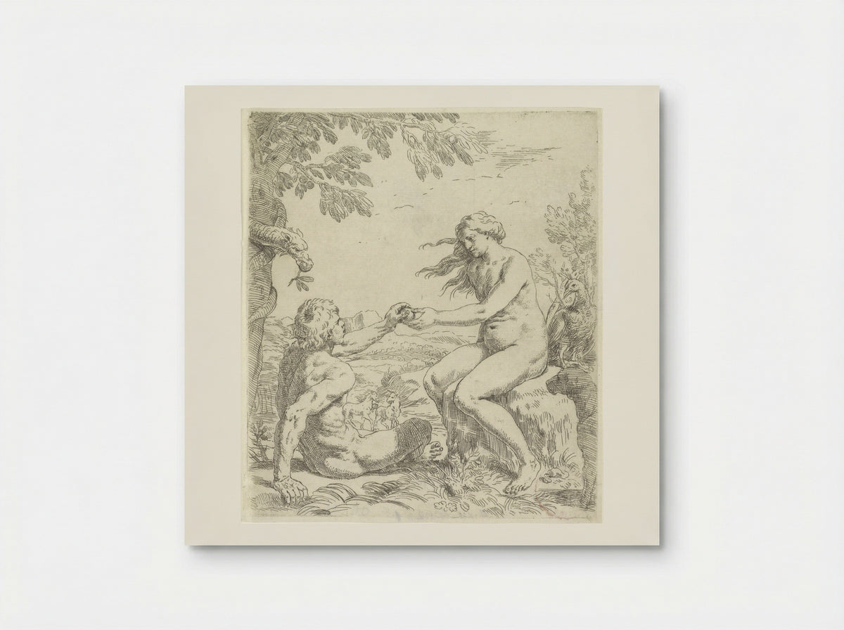 The Temptation of Adam - Simone Cantarini - Poster