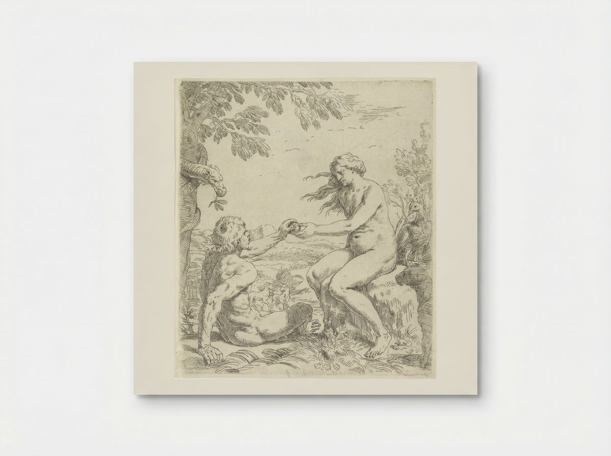 The Temptation of Adam - Simone Cantarini - Poster