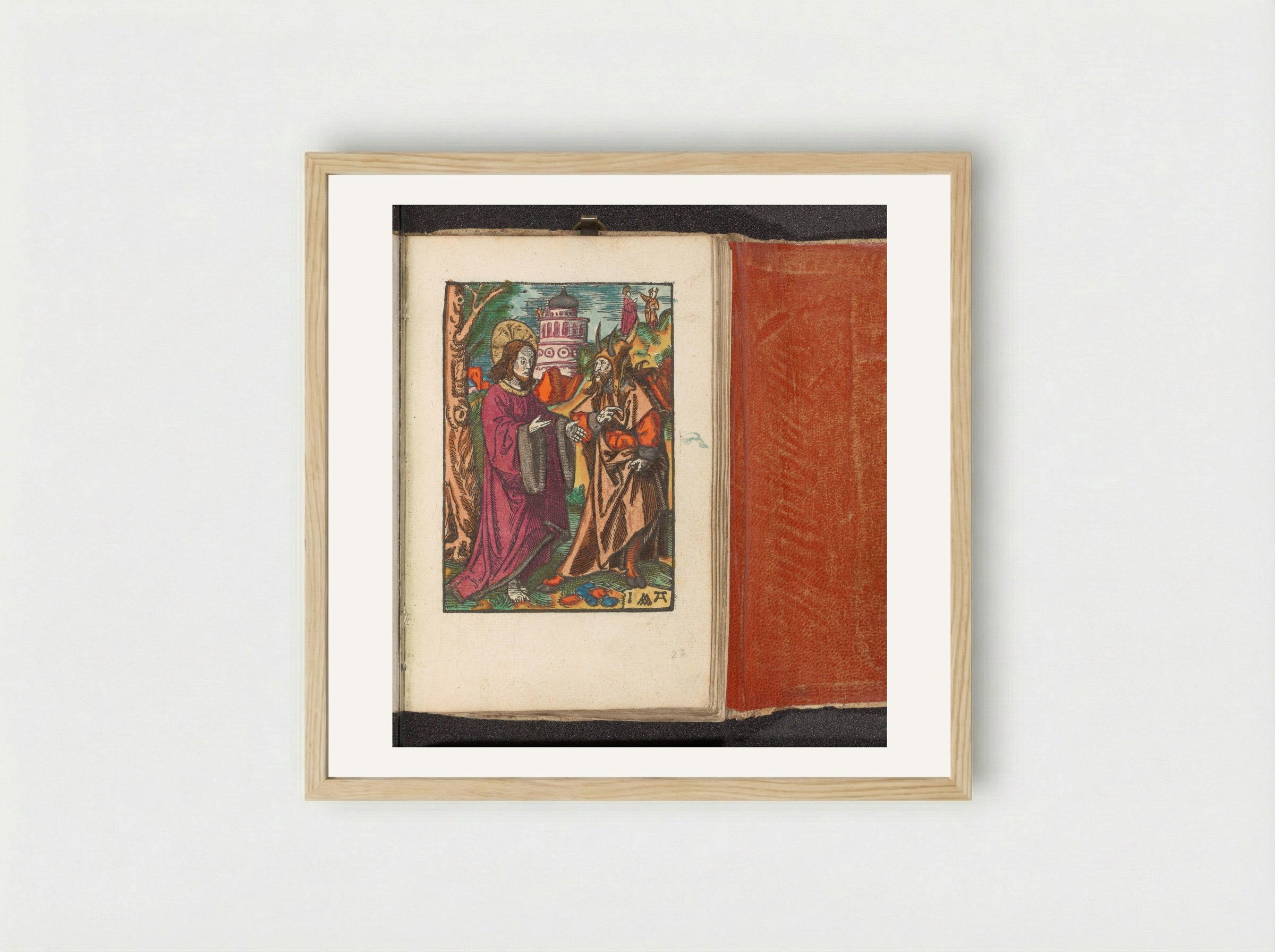 The Temptation of Christ - Doen Pietersz. - Framed Print Wood