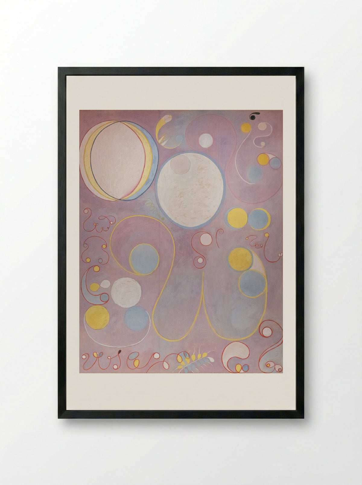 The Ten Largest, No. 8, Adulthood - Hilma af Klint - Framed Print Black
