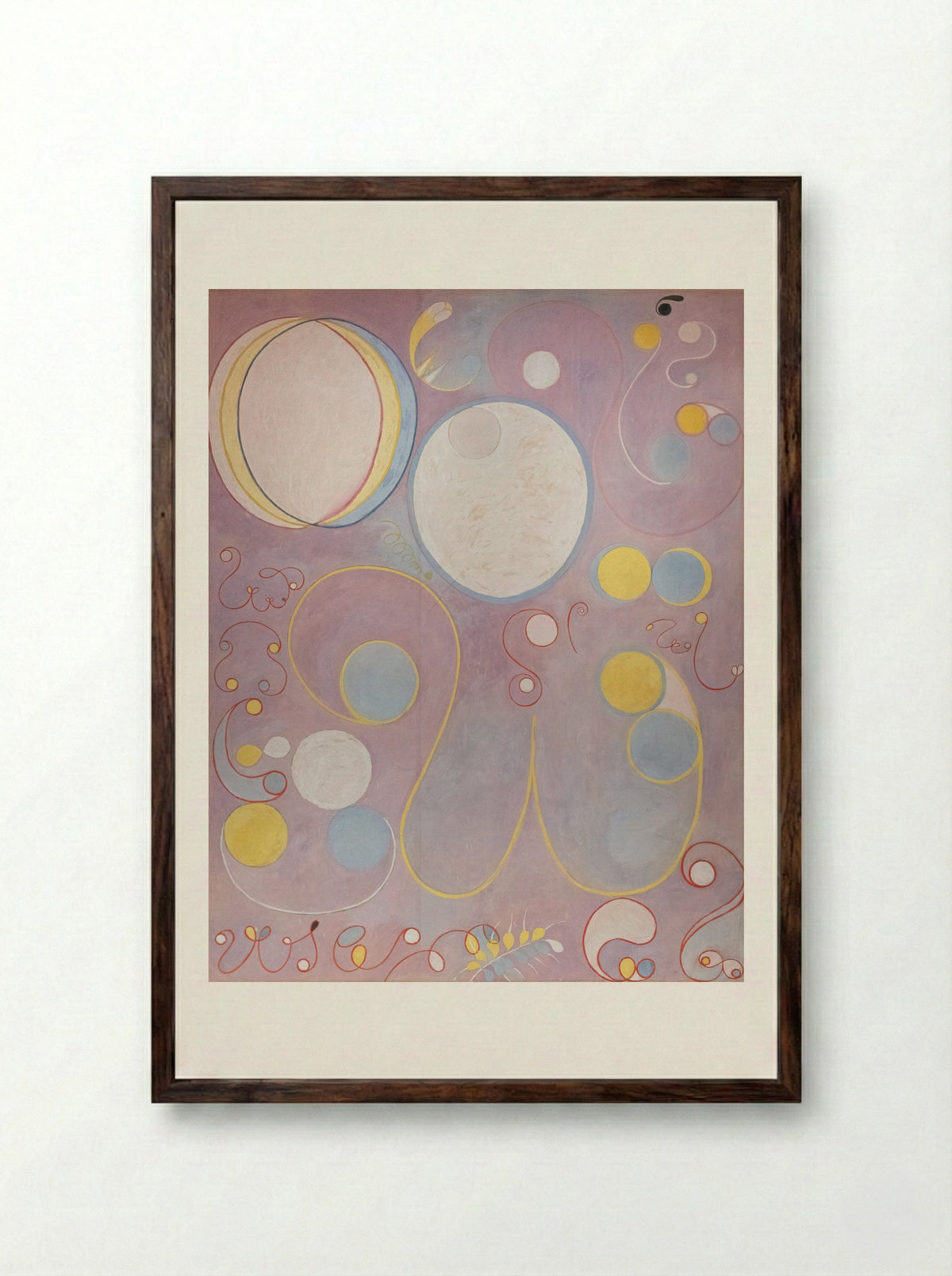 The Ten Largest, No. 8, Adulthood - Hilma af Klint - Framed Print Dark Wood