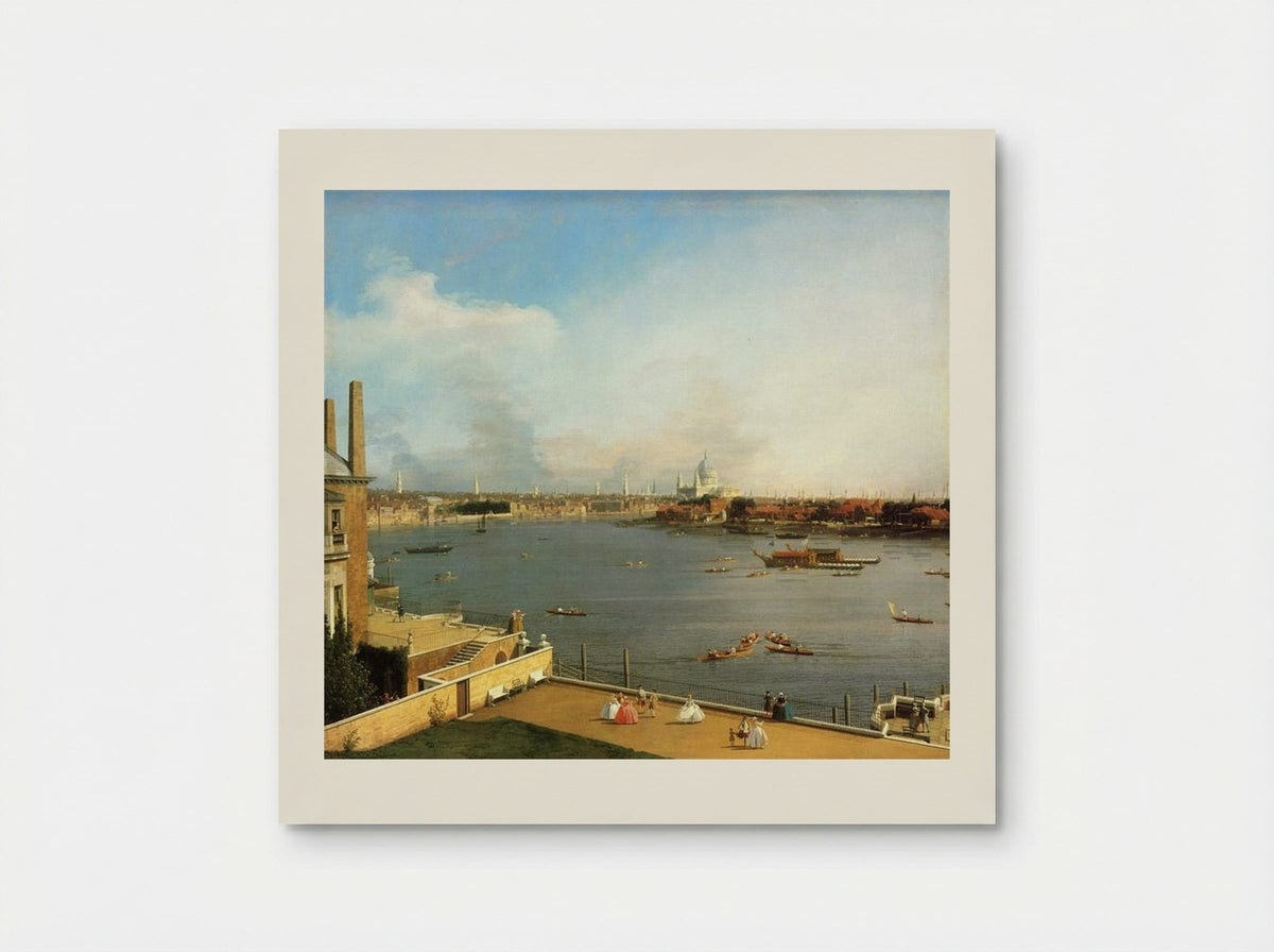 The Thames and the City of London from Richmond House - Canaletto - Poster