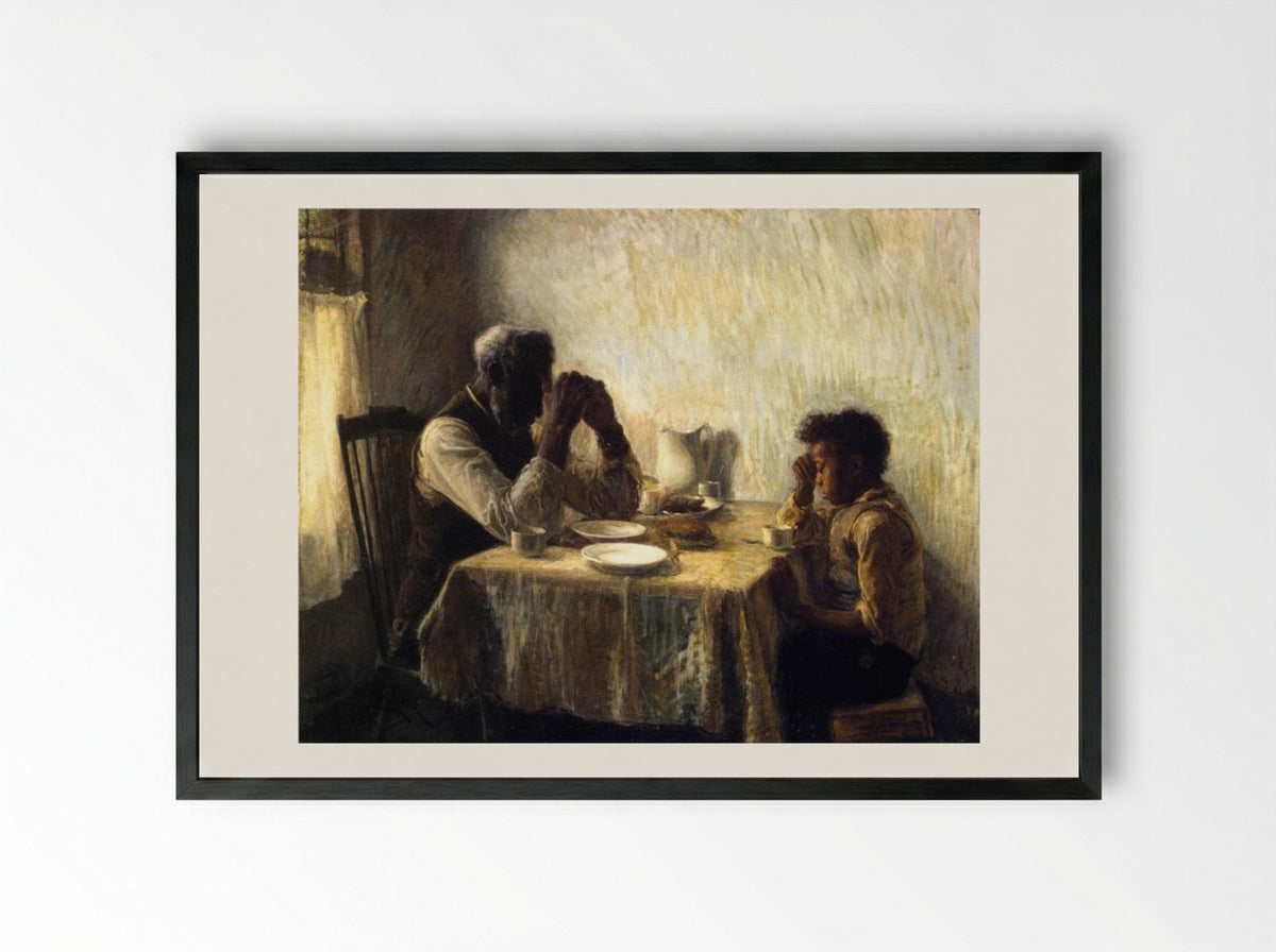 The Thankful Poor - Henry Ossawa Tanner - Framed Print Black