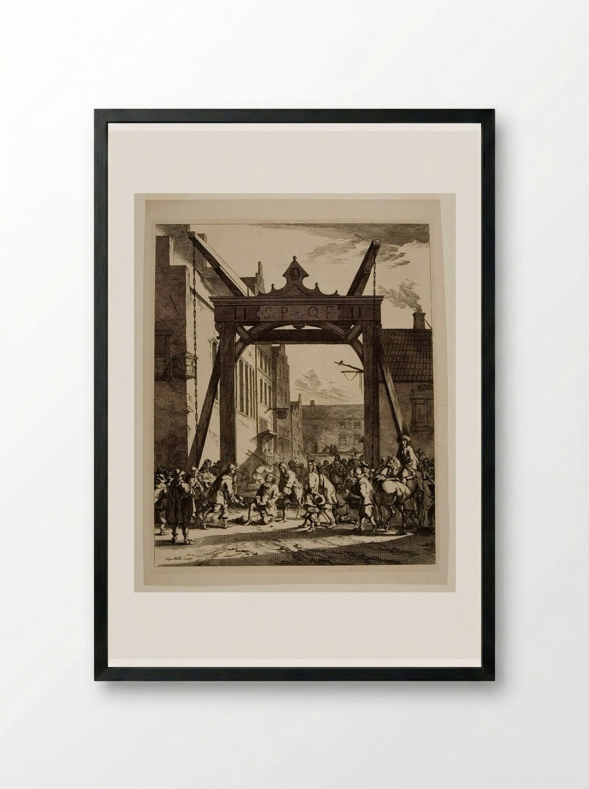 The Thanksgiving - Johannes Visscher - Framed Print Black